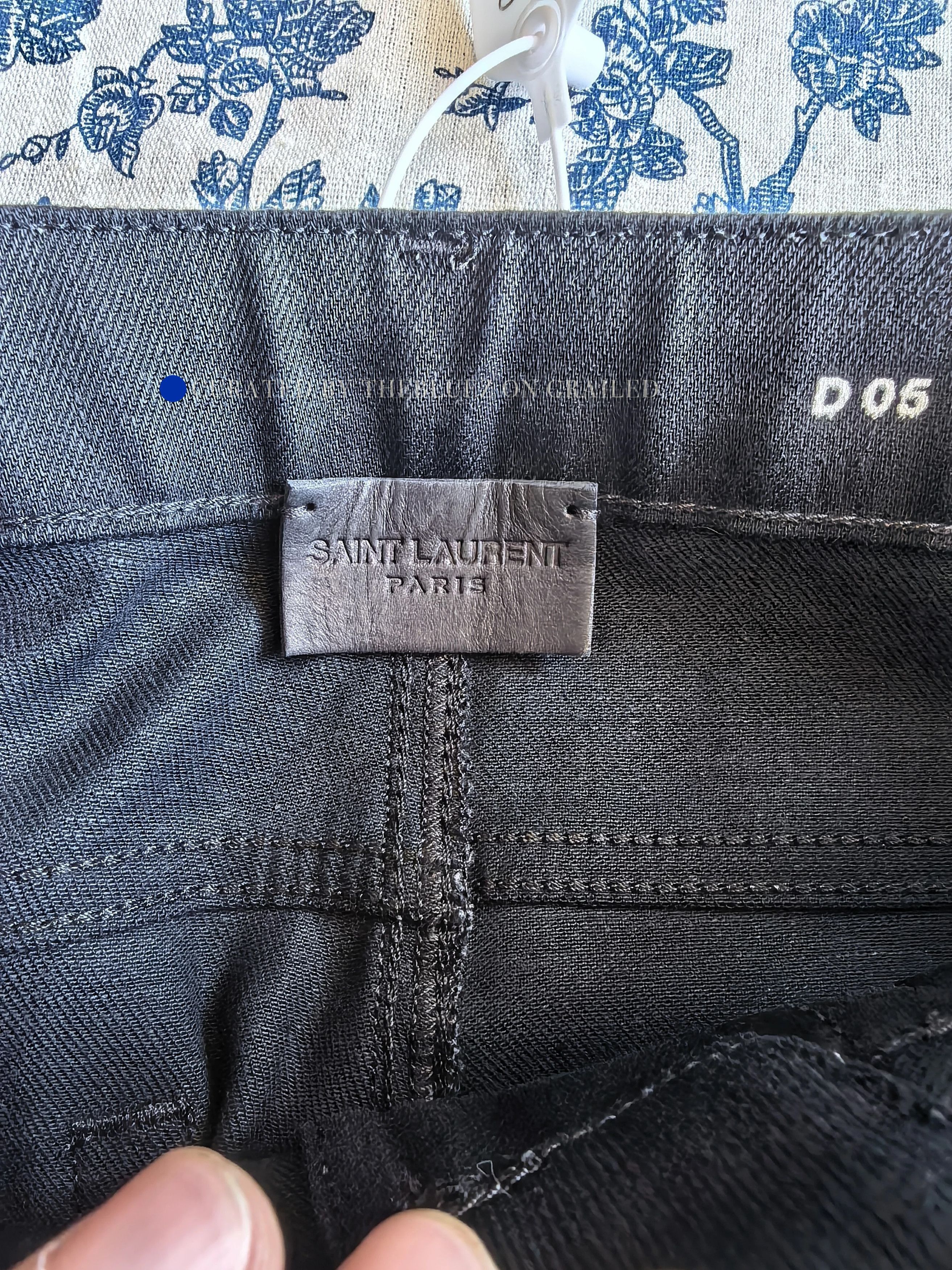 Saint Laurent Paris Sleek Black Jeans in Excellent Condition Size US 30 / EU 46 - 3 Thumbnail