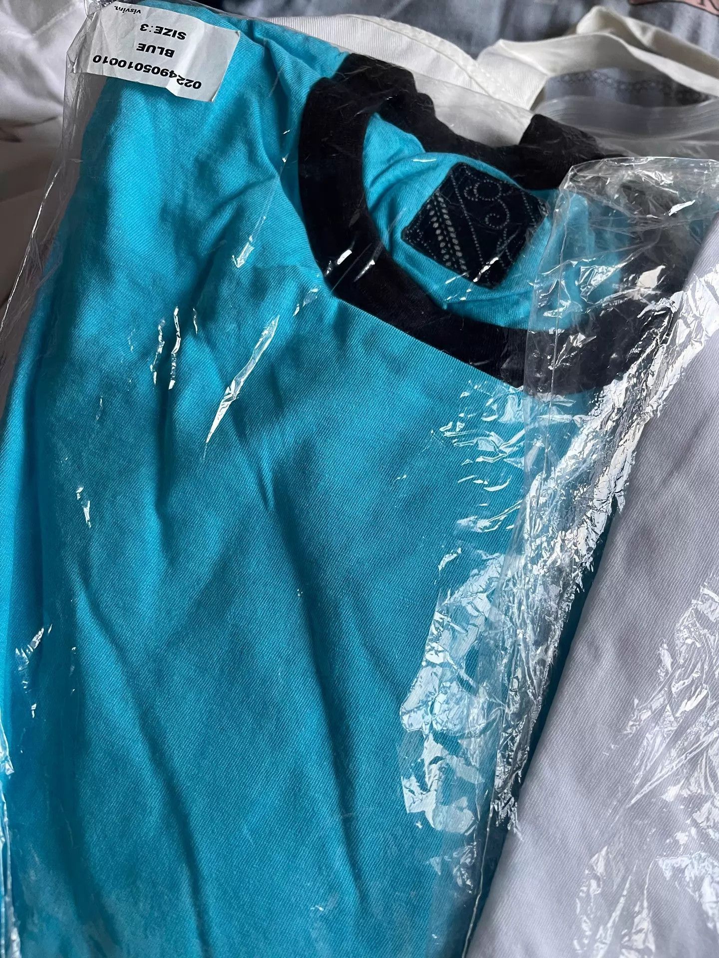 Visvim Oversized Long Sleeve Tee in Blue and White Size US L / EU 52-54 / 3 - 3 Thumbnail