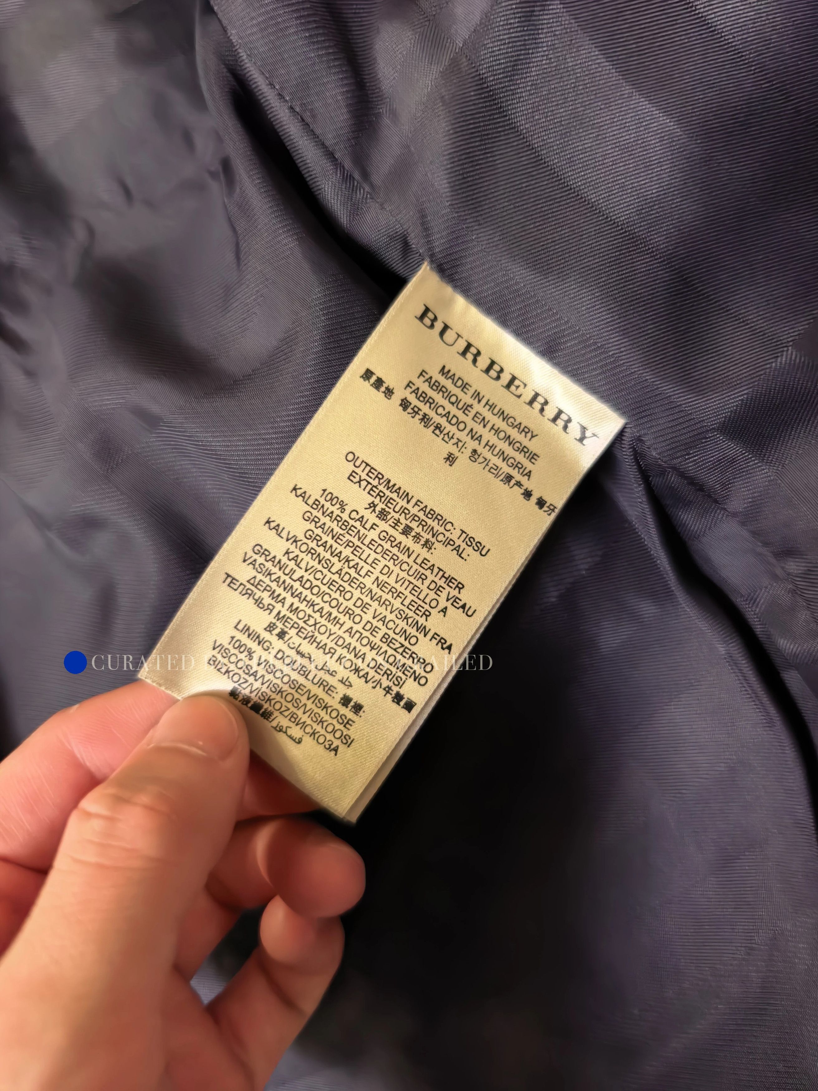 Burberry Black Cowhide Biker Jacket, Size S Size US S / EU 44-46 / 1 - 7 Thumbnail