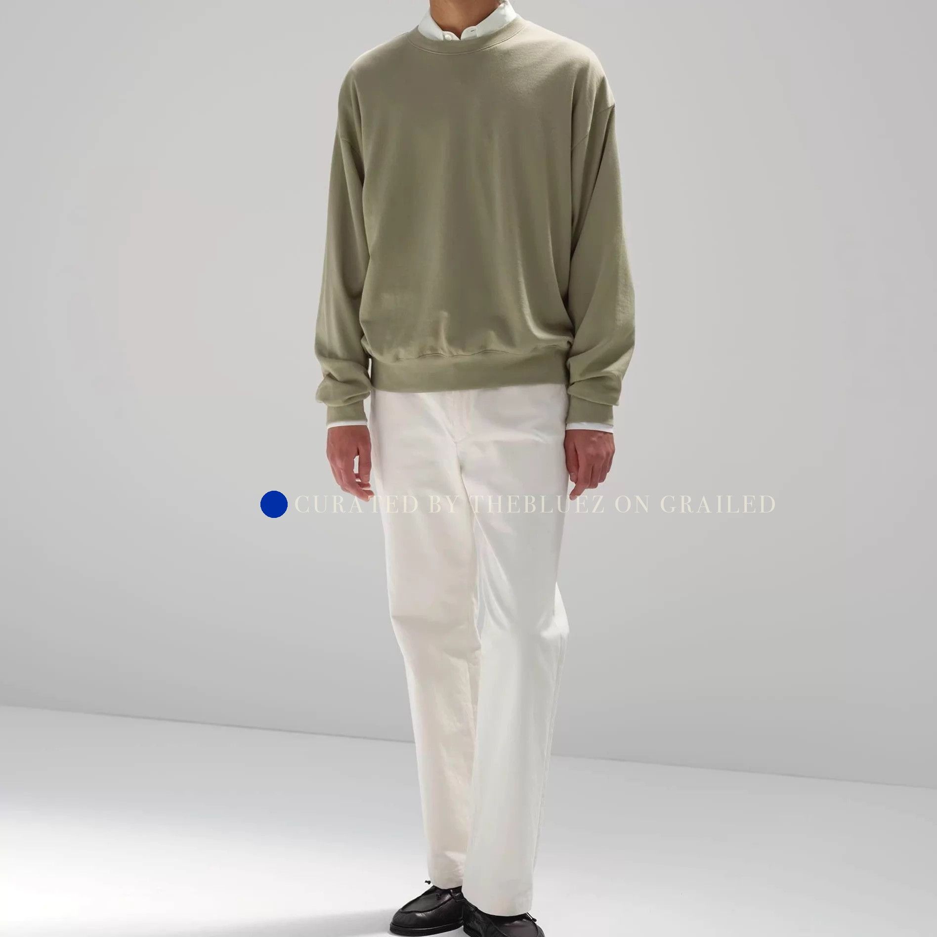 Auralee Soft Beige Crewneck Sweatshirt Size US XL / EU 56 / 4 - 4 Thumbnail