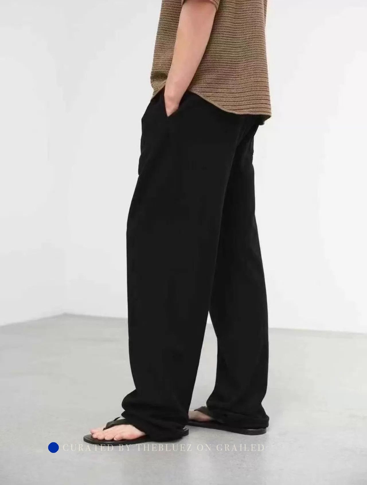 Auralee Soft Black Sweatpants with Straight Fit Size US 36 / EU 52 - 3 Thumbnail