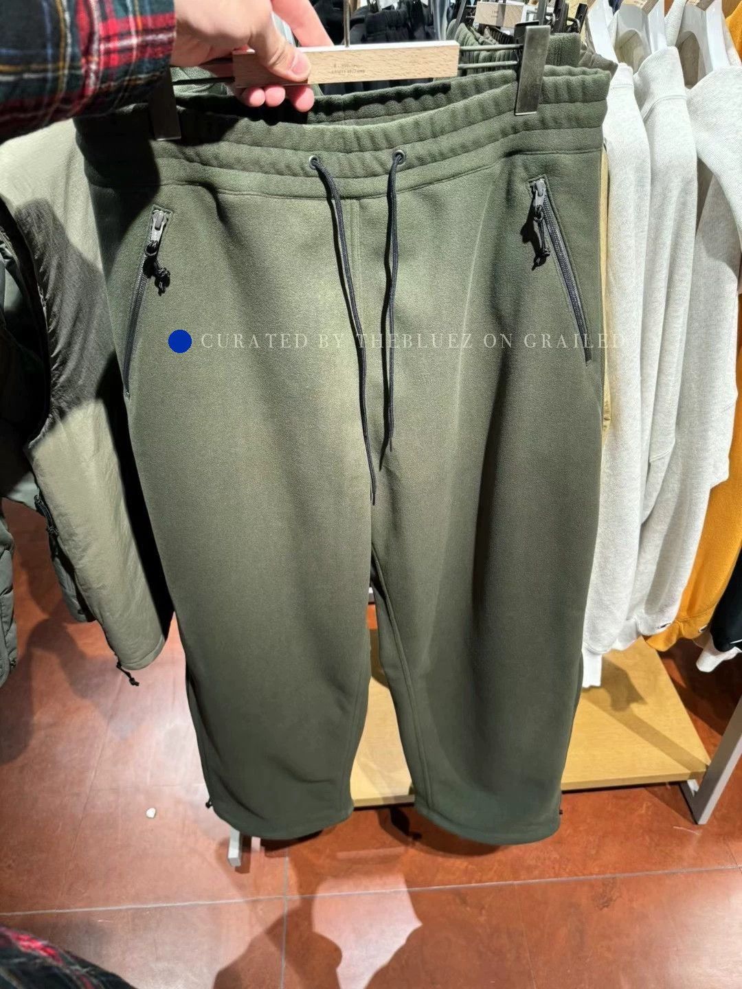 N.Hoolywood Relaxed Straight Fleece Joggers in Green Size US 30 / EU 46 - 2 Thumbnail