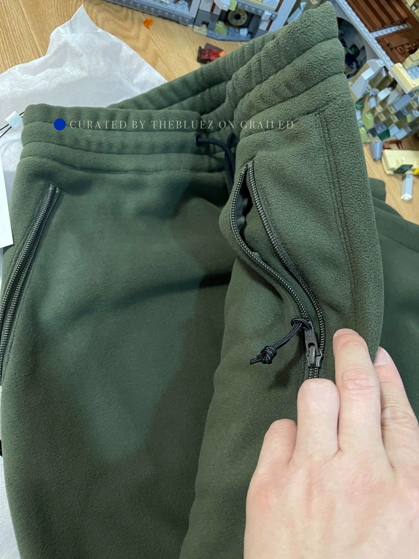 N.Hoolywood Relaxed Straight Fleece Joggers in Green Size US 30 / EU 46 - 6 Thumbnail
