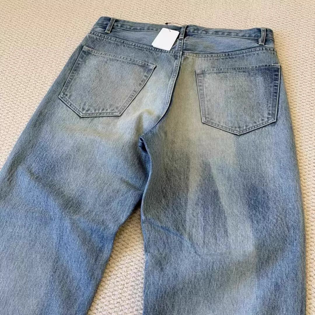 Auralee Faded Heavy Denim Wide Jeans Size US 32 / EU 48 - 4 Thumbnail