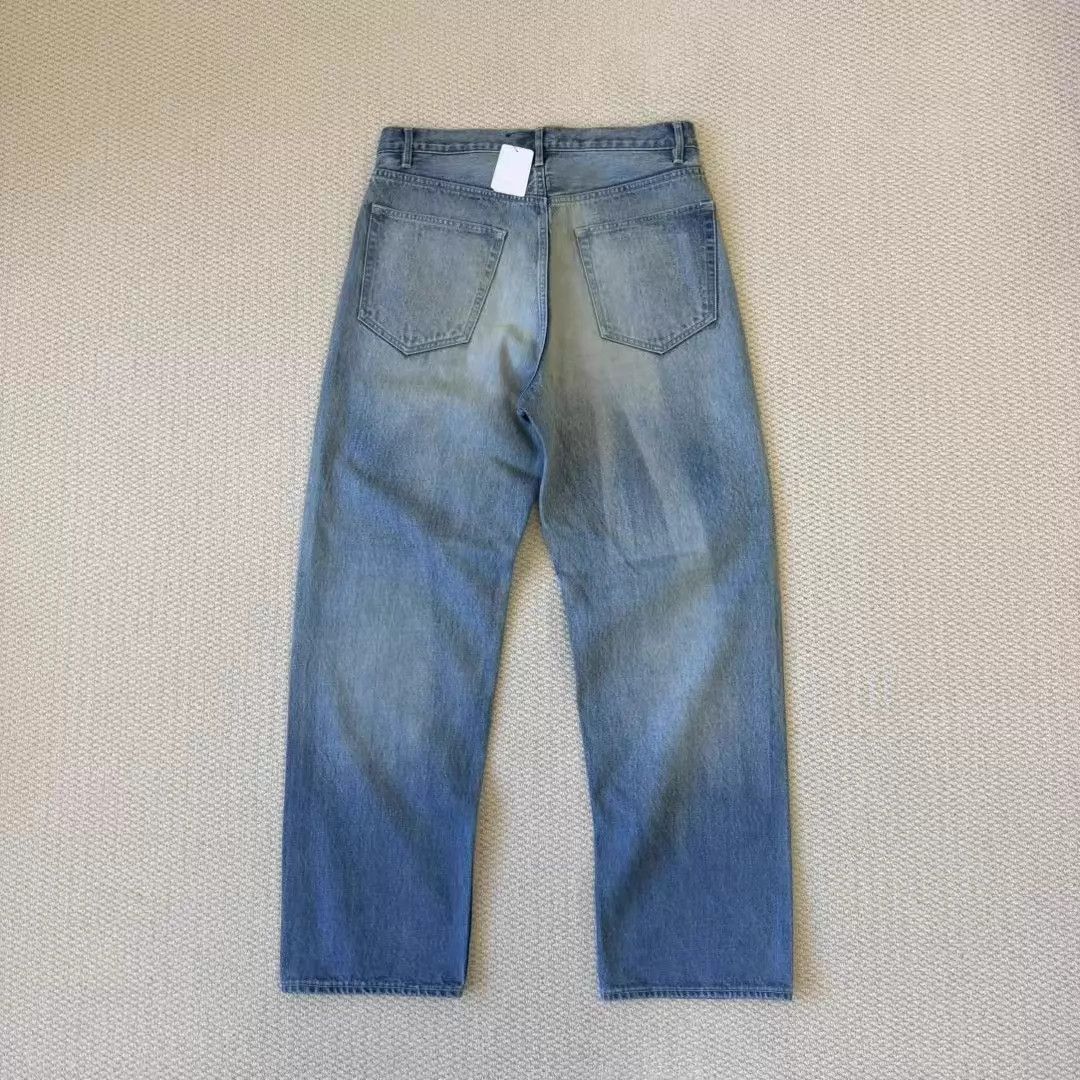 Auralee Faded Heavy Denim Wide Jeans Size US 32 / EU 48 - 2 Thumbnail
