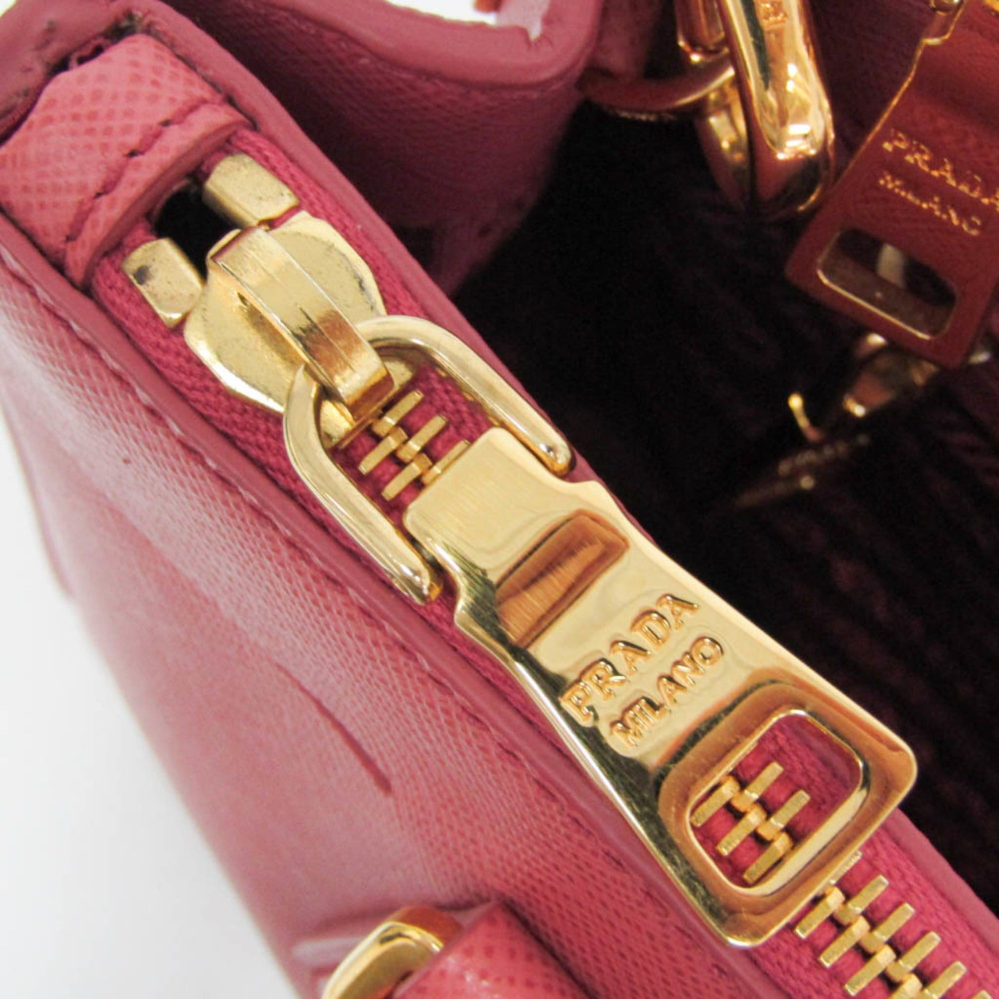Prada Prada Saffiano Galleria BN2316 Women's Leather Handbag,Shoulder Bag Pink Size ONE SIZE - 11 Thumbnail