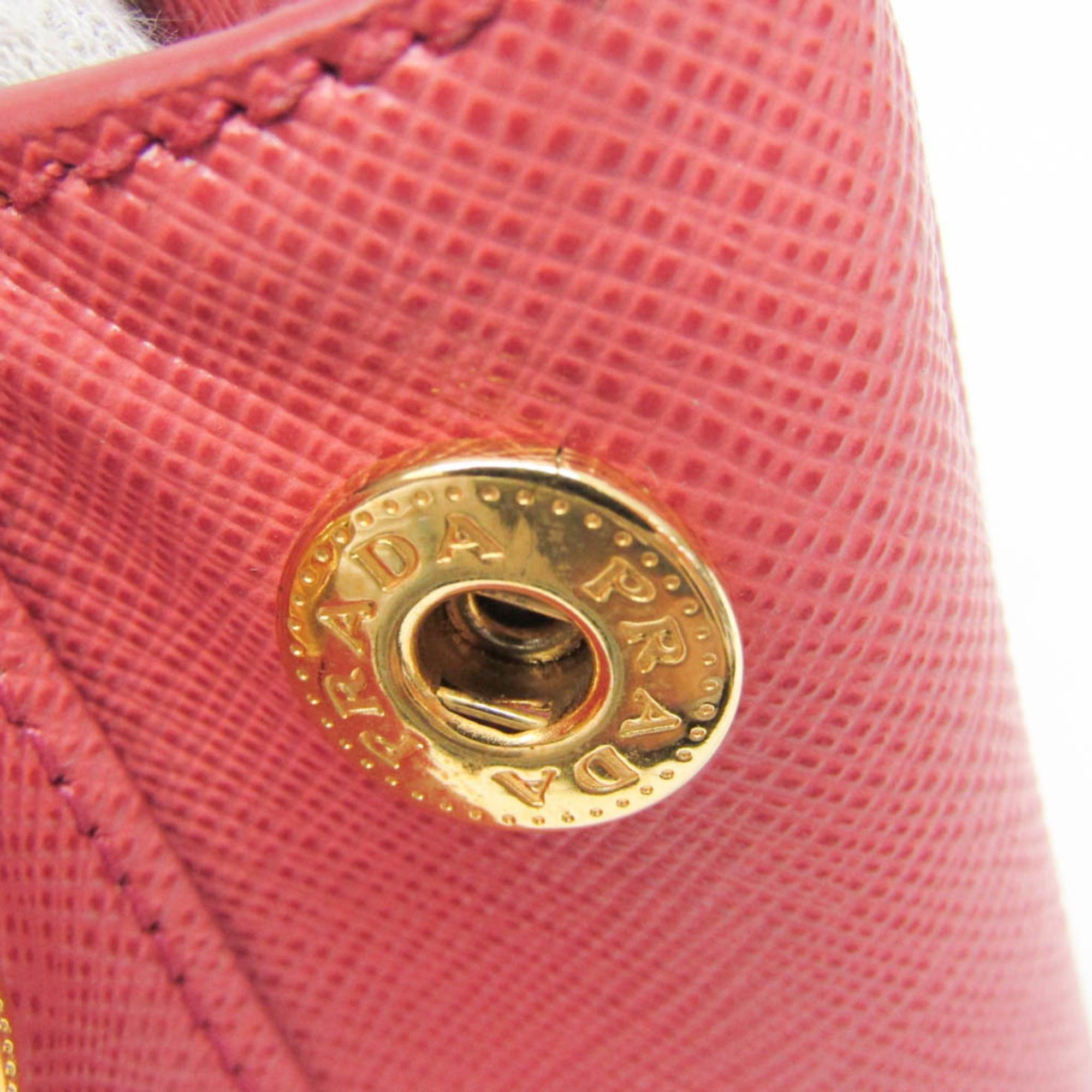 Prada Prada Saffiano Galleria BN2316 Women's Leather Handbag,Shoulder Bag Pink Size ONE SIZE - 10 Thumbnail