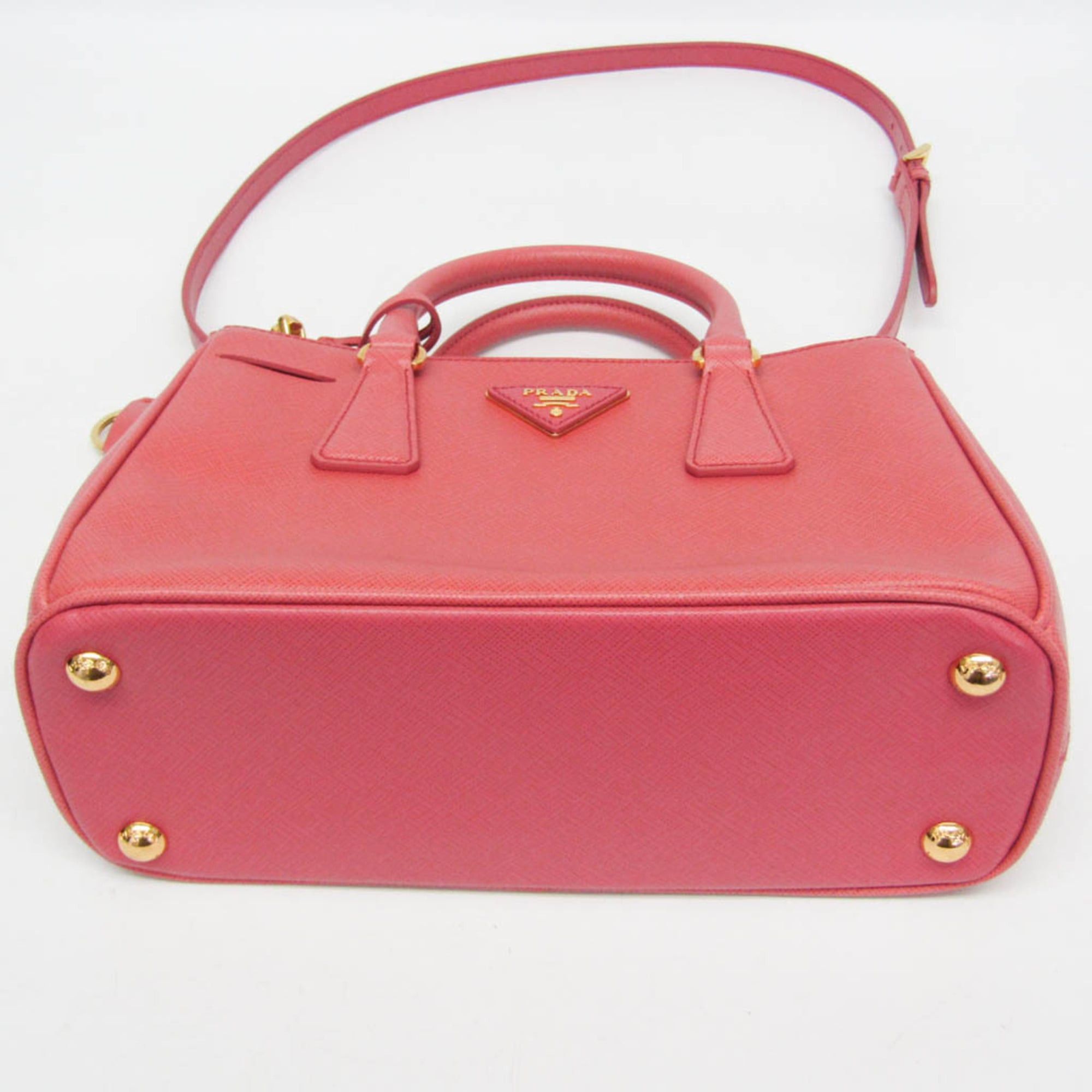 Prada Prada Saffiano Galleria BN2316 Women's Leather Handbag,Shoulder Bag Pink Size ONE SIZE - 6 Thumbnail