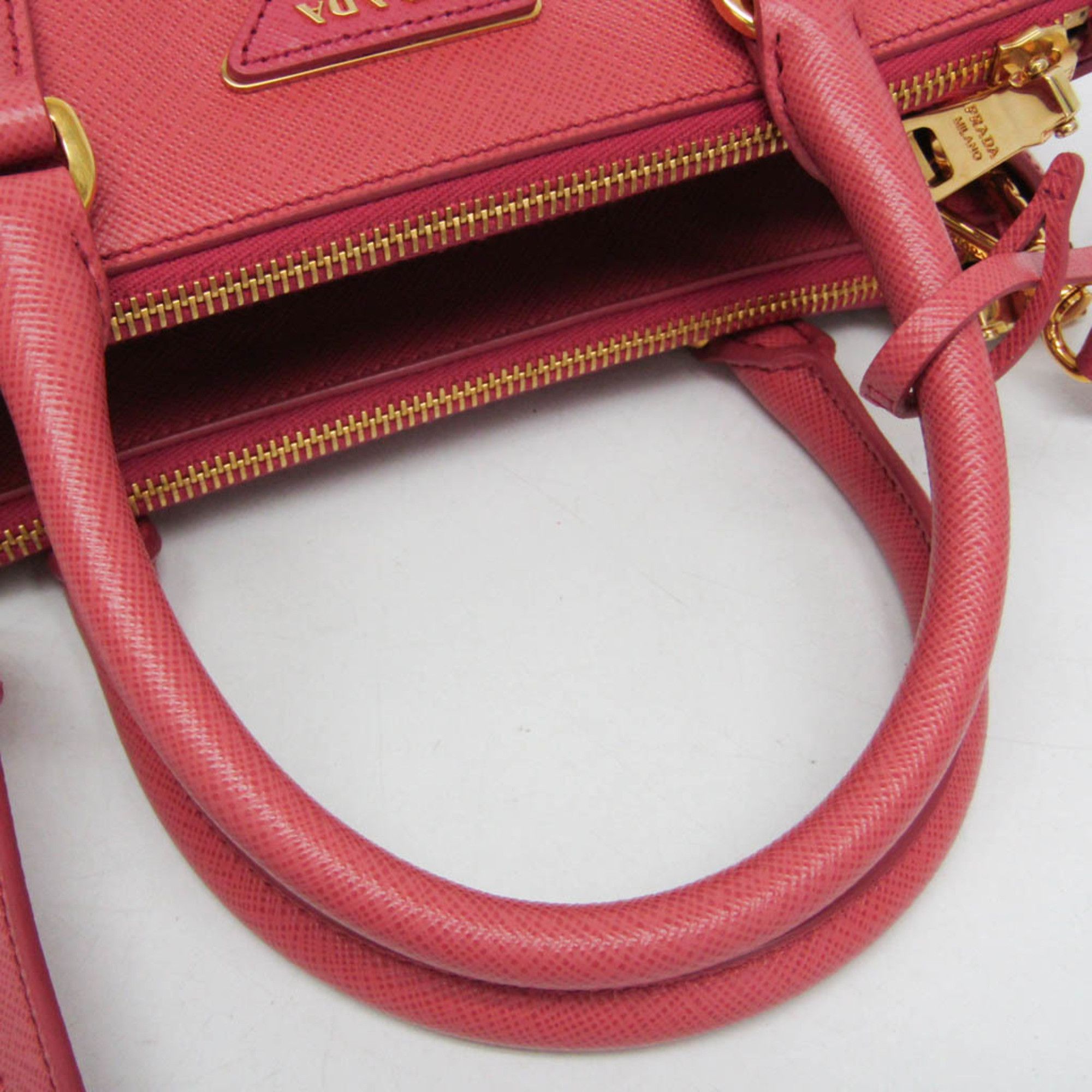 Prada Prada Saffiano Galleria BN2316 Women's Leather Handbag,Shoulder Bag Pink Size ONE SIZE - 13 Thumbnail
