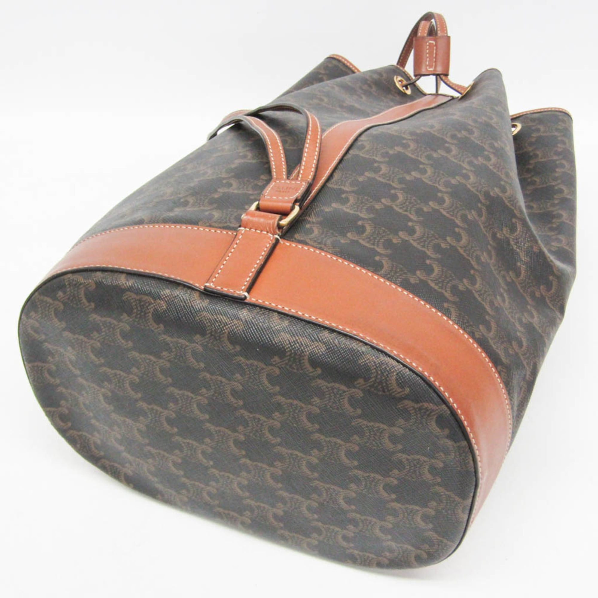 Celine Celine Triomphe Medium Sailor Bag Women,Men PVC,Leather Shoulder Bag Brown,Dark Brown Size ONE SIZE - 4 Thumbnail