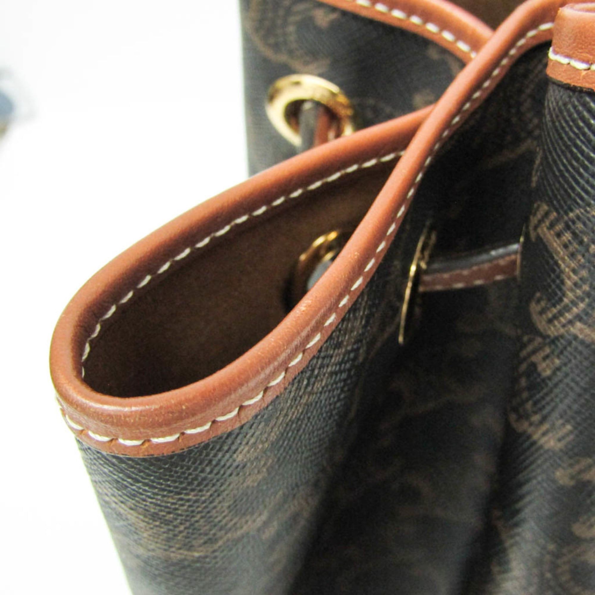Celine Celine Triomphe Medium Sailor Bag Women,Men PVC,Leather Shoulder Bag Brown,Dark Brown Size ONE SIZE - 11 Thumbnail