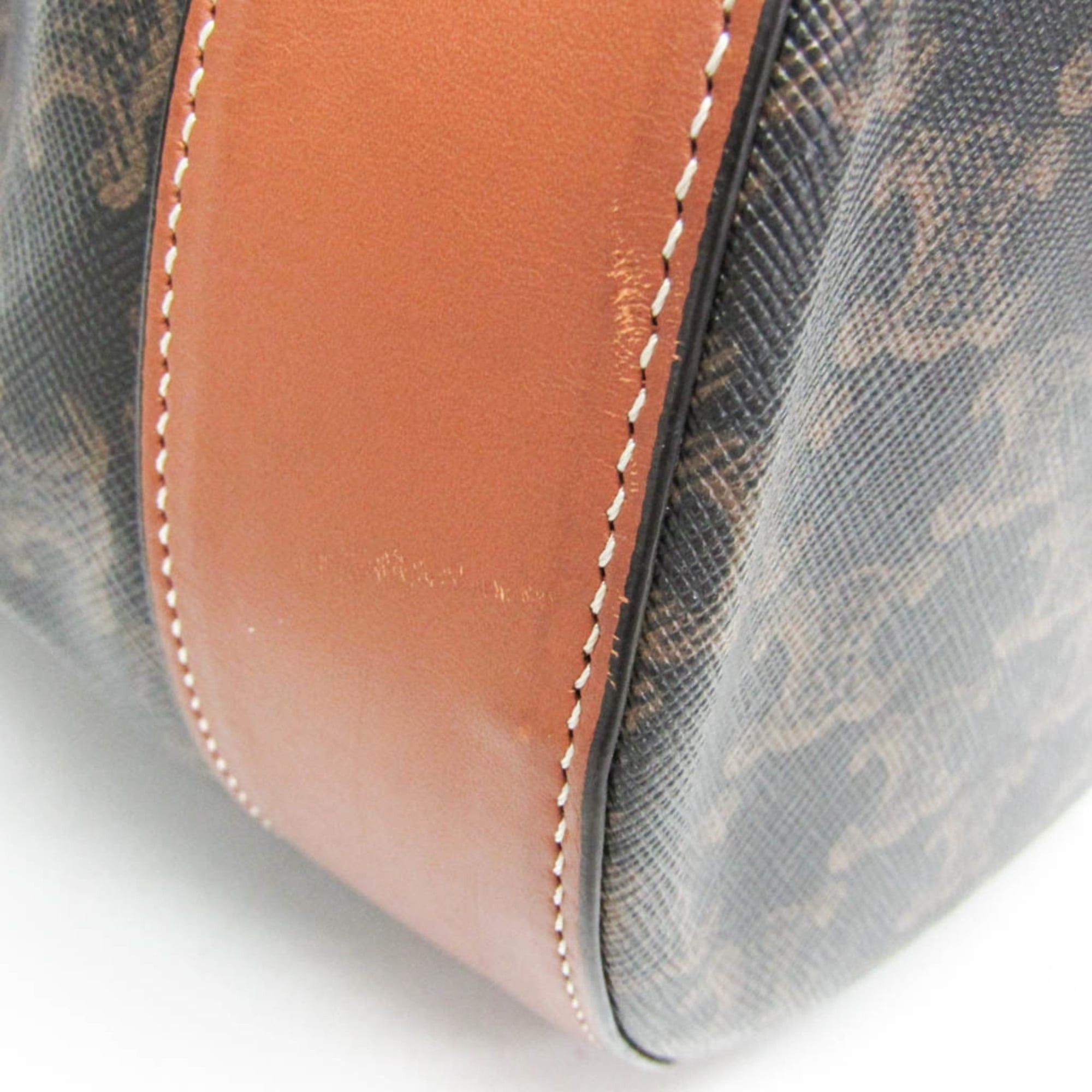 Celine Celine Triomphe Medium Sailor Bag Women,Men PVC,Leather Shoulder Bag Brown,Dark Brown Size ONE SIZE - 7 Thumbnail