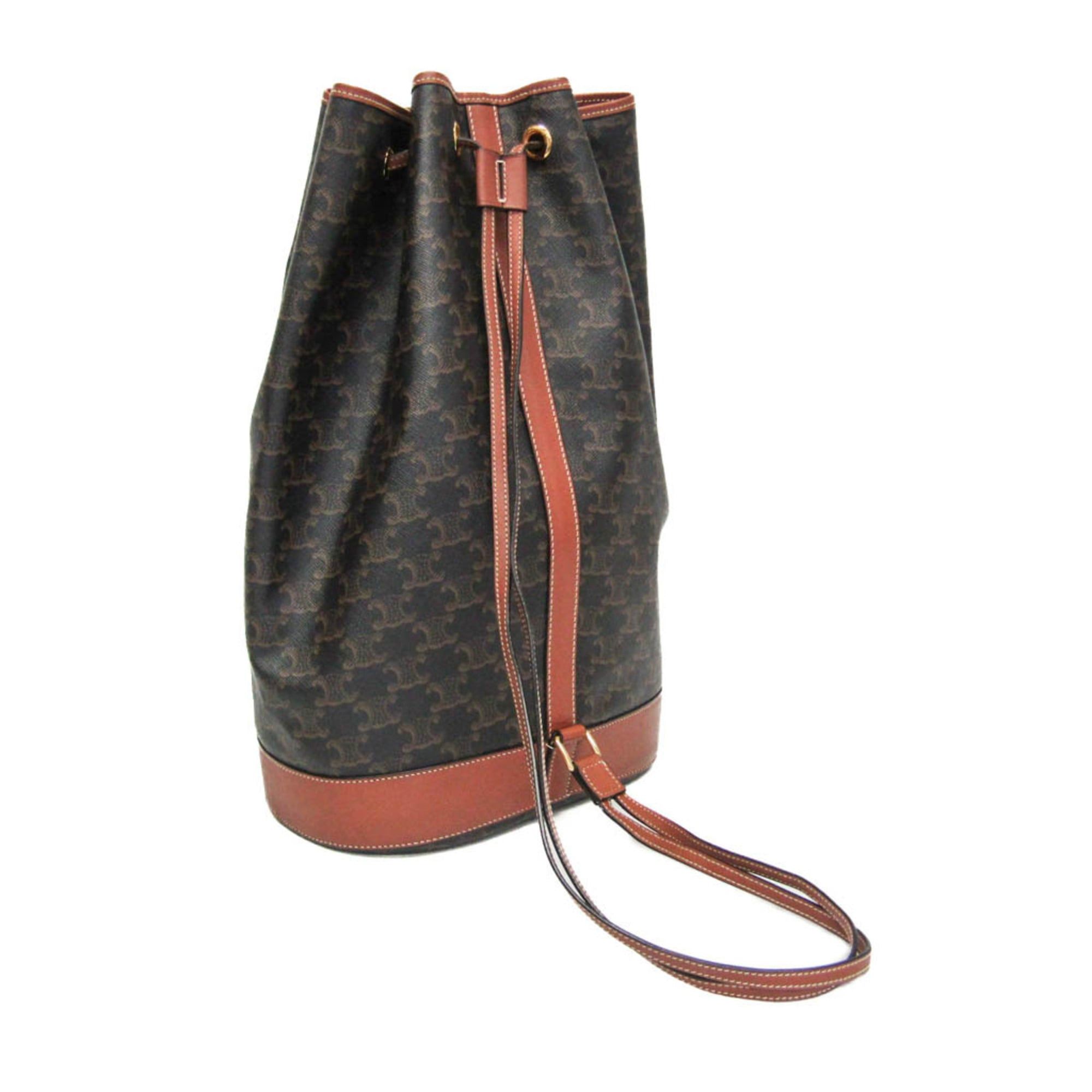 Celine Celine Triomphe Medium Sailor Bag Women,Men PVC,Leather Shoulder Bag Brown,Dark Brown Size ONE SIZE - 2 Thumbnail