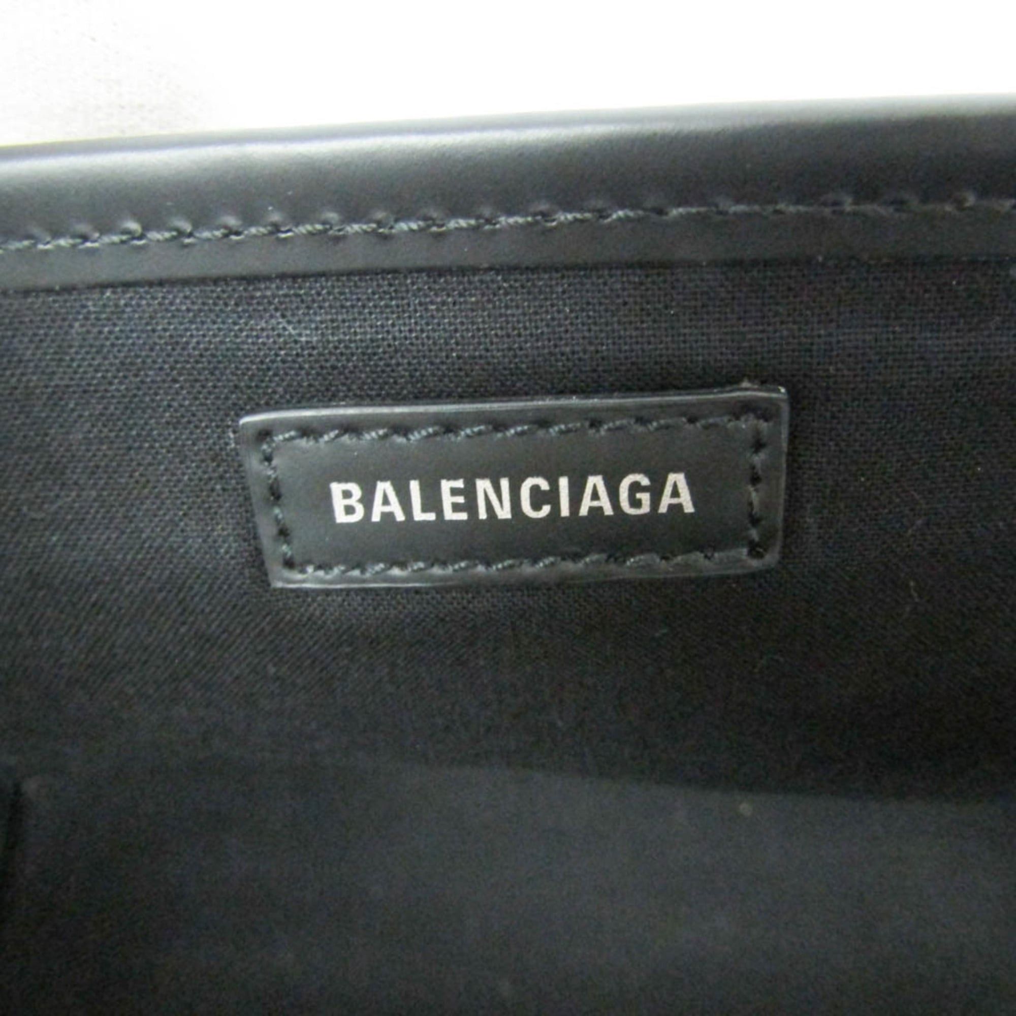 Balenciaga Balenciaga Navy Cabas S 339933 Men,Women Canvas,Leather Handbag,Tote Bag Black Size ONE SIZE - 15 Thumbnail