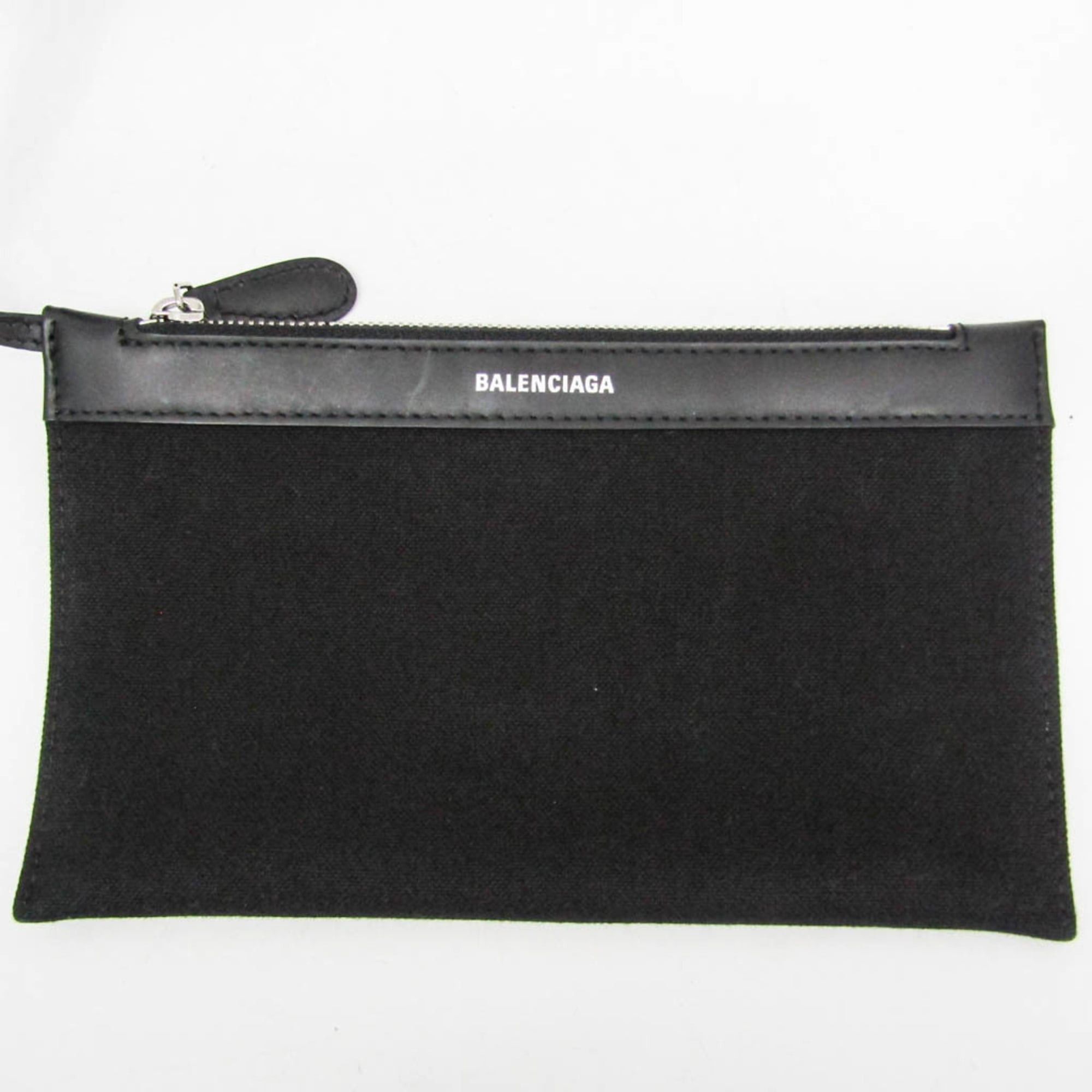 Balenciaga Balenciaga Navy Cabas S 339933 Men,Women Canvas,Leather Handbag,Tote Bag Black Size ONE SIZE - 11 Thumbnail