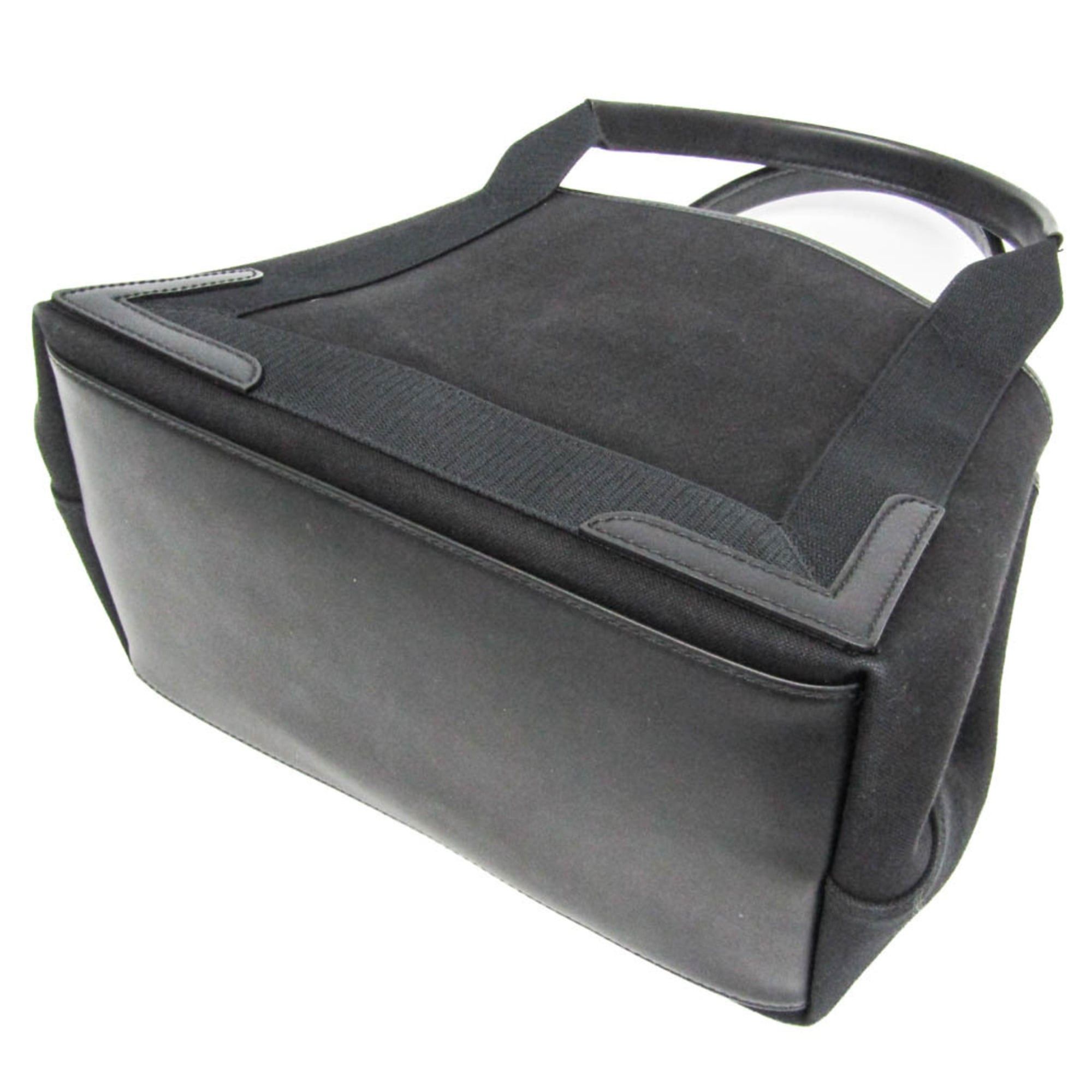 Balenciaga Balenciaga Navy Cabas S 339933 Men,Women Canvas,Leather Handbag,Tote Bag Black Size ONE SIZE - 3 Thumbnail