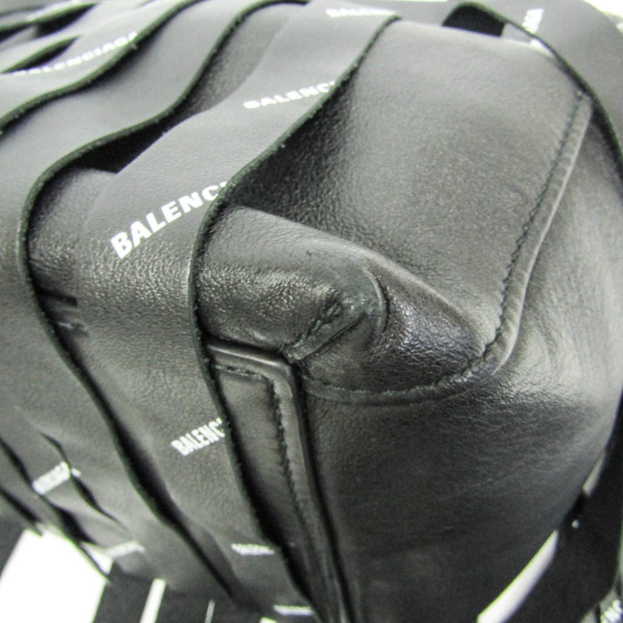 Balenciaga Balenciaga Laundry Cabas XS Fringe 517842 Women's Leather Handbag,Shoulder Bag Black Size ONE SIZE - 4 Thumbnail