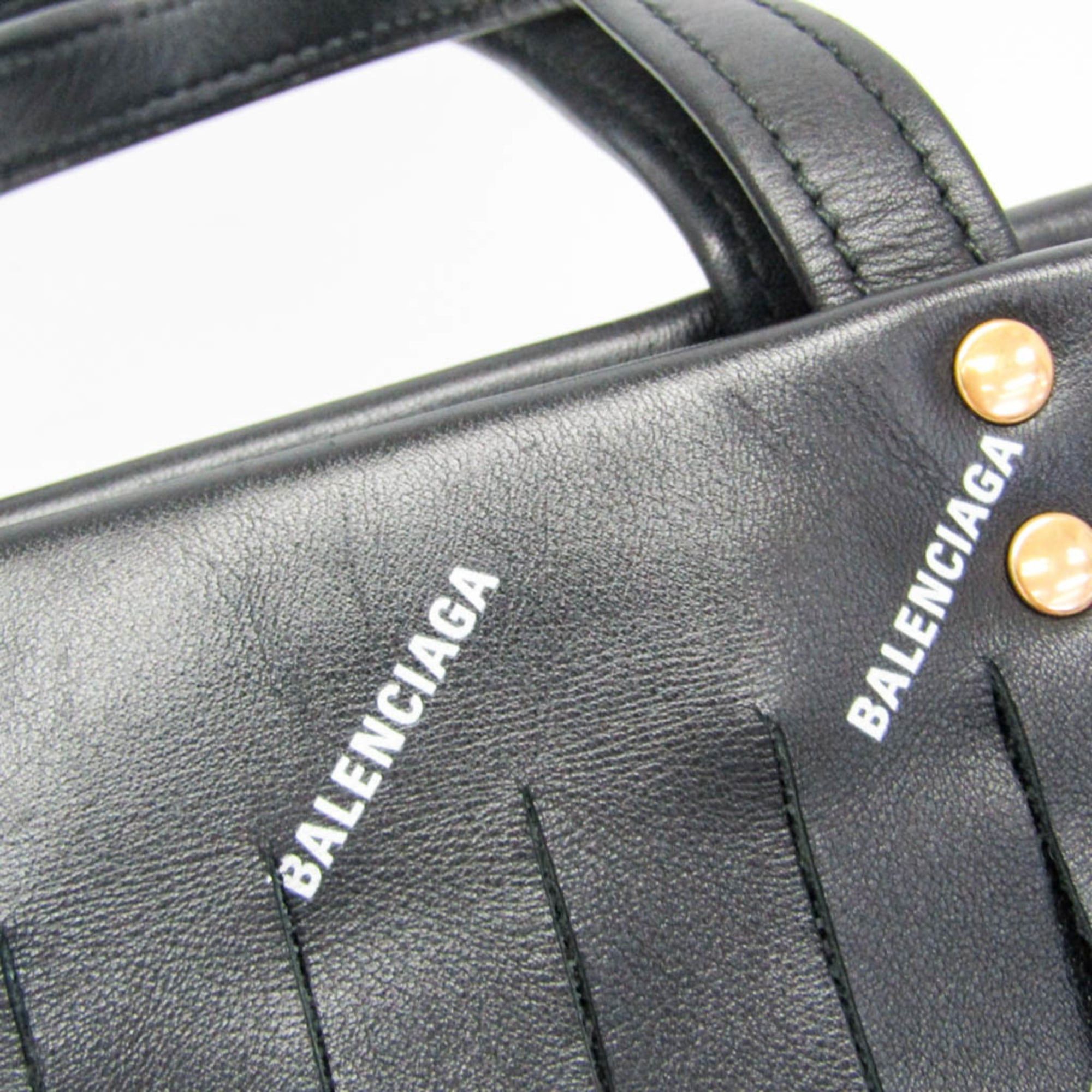 Balenciaga Balenciaga Laundry Cabas XS Fringe 517842 Women's Leather Handbag,Shoulder Bag Black Size ONE SIZE - 12 Thumbnail