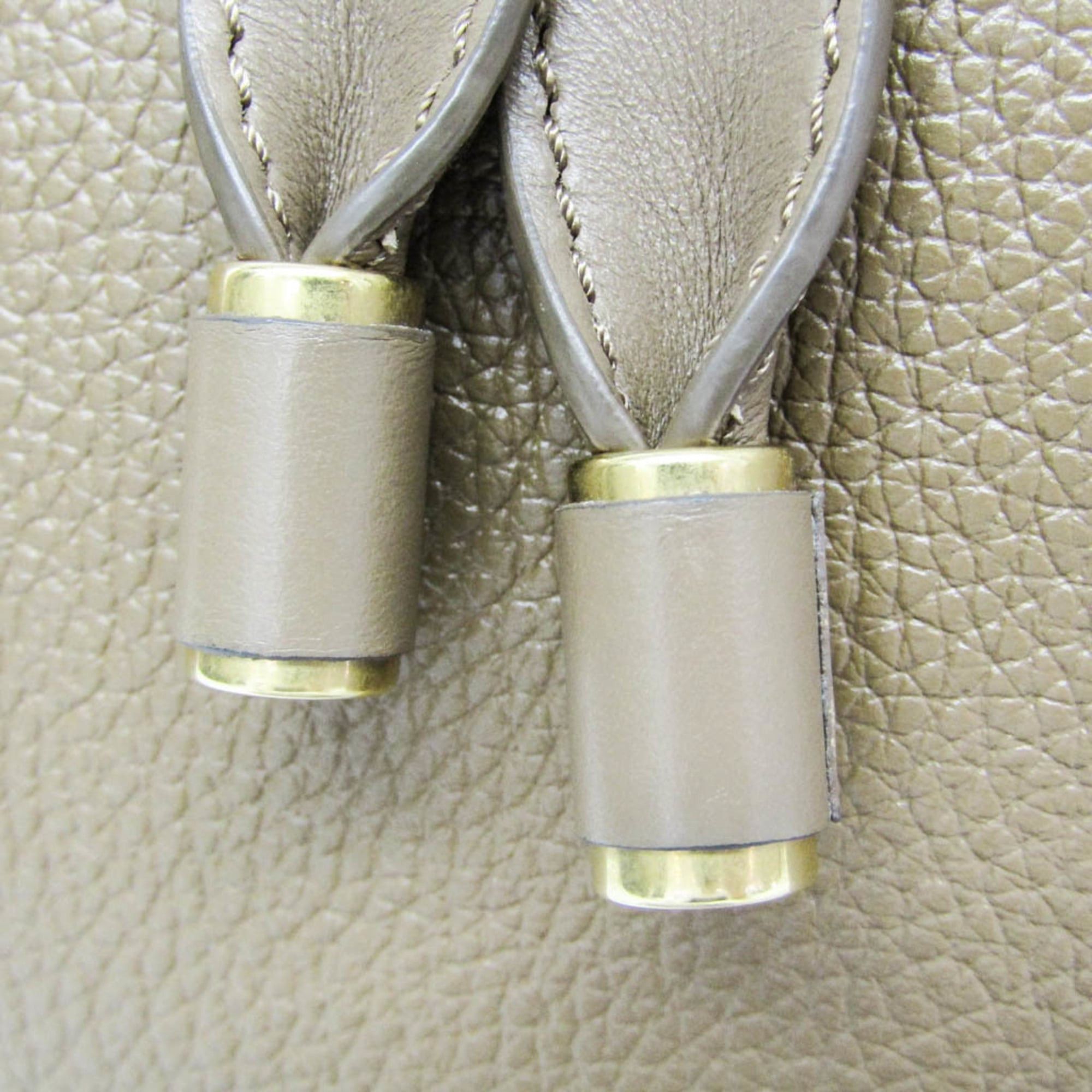 Chloe Chloé Marcy Women's Leather Tote Bag Beige Size ONE SIZE - 9 Thumbnail
