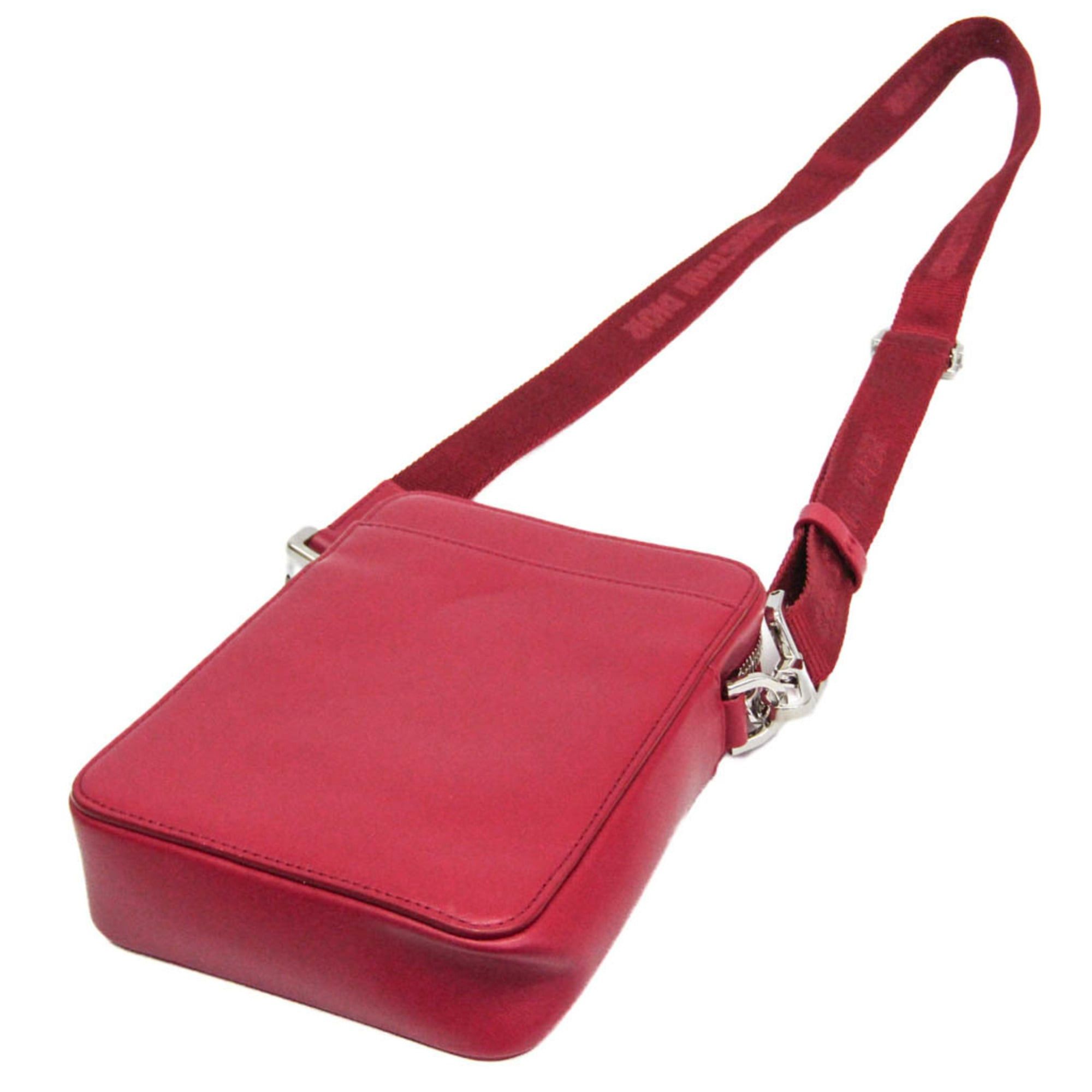 Dior Christian Dior Oblique 2ESBC265CLP Men,Women Leather Shoulder Bag Red Color Size ONE SIZE - 2 Thumbnail