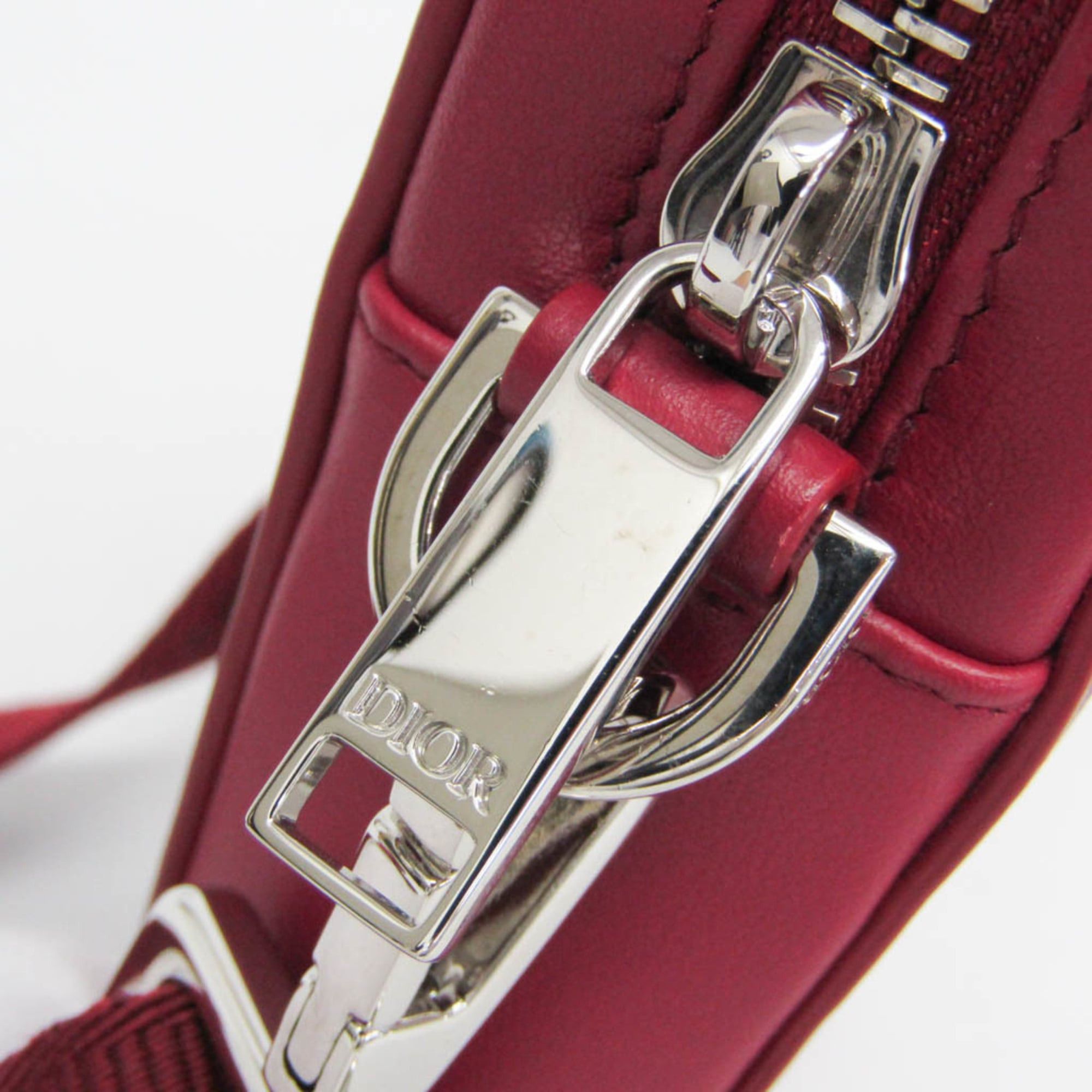 Dior Christian Dior Oblique 2ESBC265CLP Men,Women Leather Shoulder Bag Red Color Size ONE SIZE - 14 Thumbnail