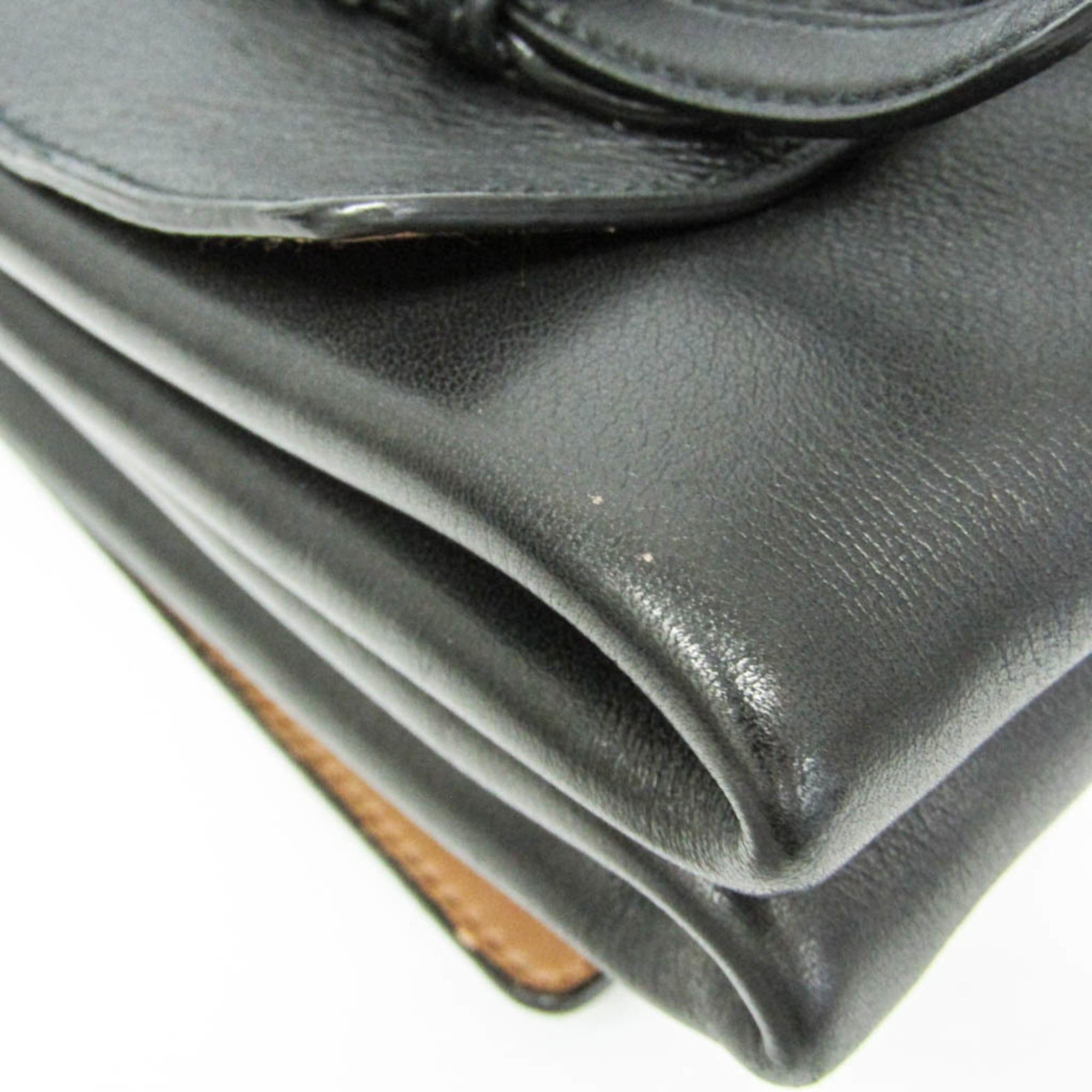 Prada Prada Double Flap Chain Shoulder Bag Women's Leather Shoulder Bag Black Size ONE SIZE - 5 Thumbnail