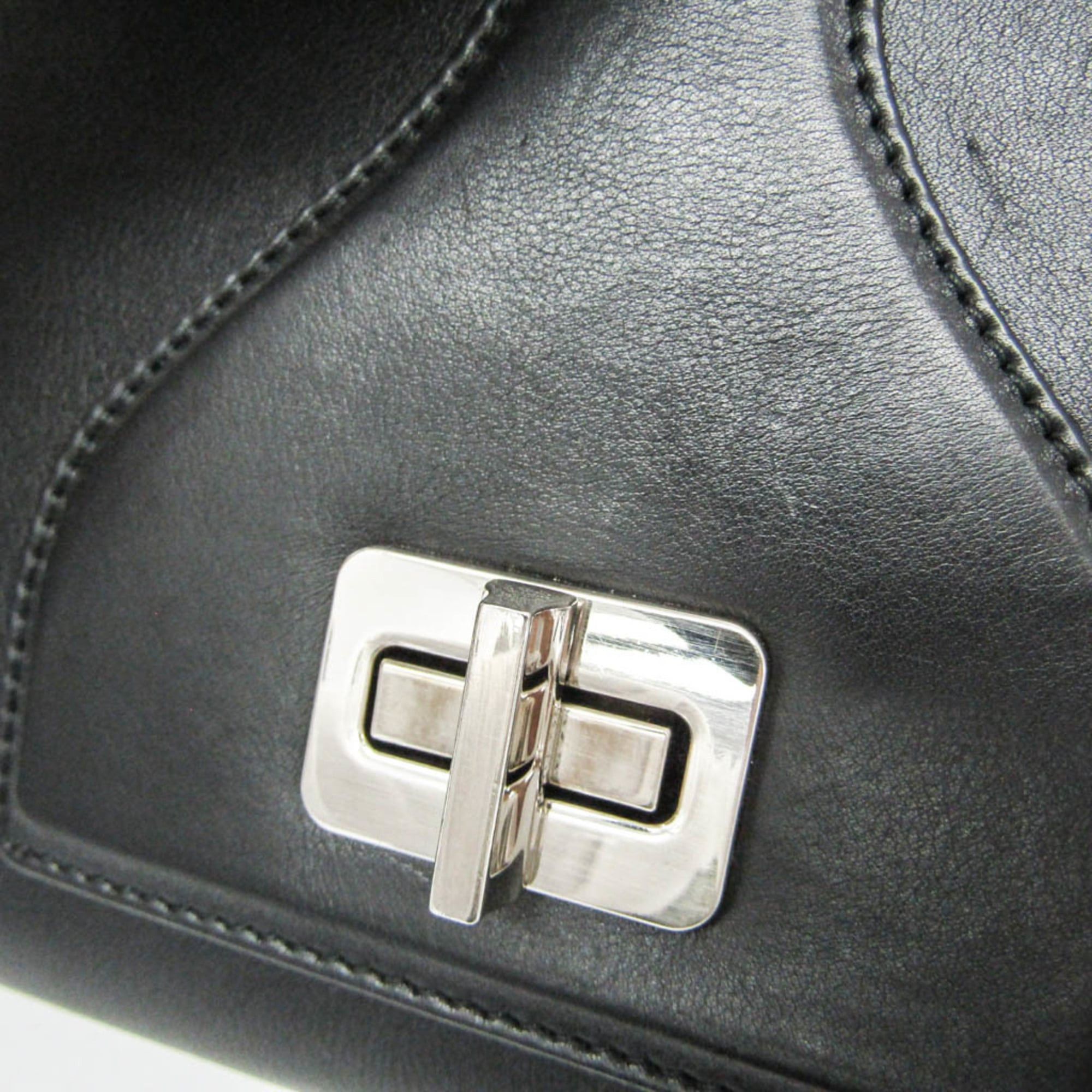Prada Prada Double Flap Chain Shoulder Bag Women's Leather Shoulder Bag Black Size ONE SIZE - 11 Thumbnail