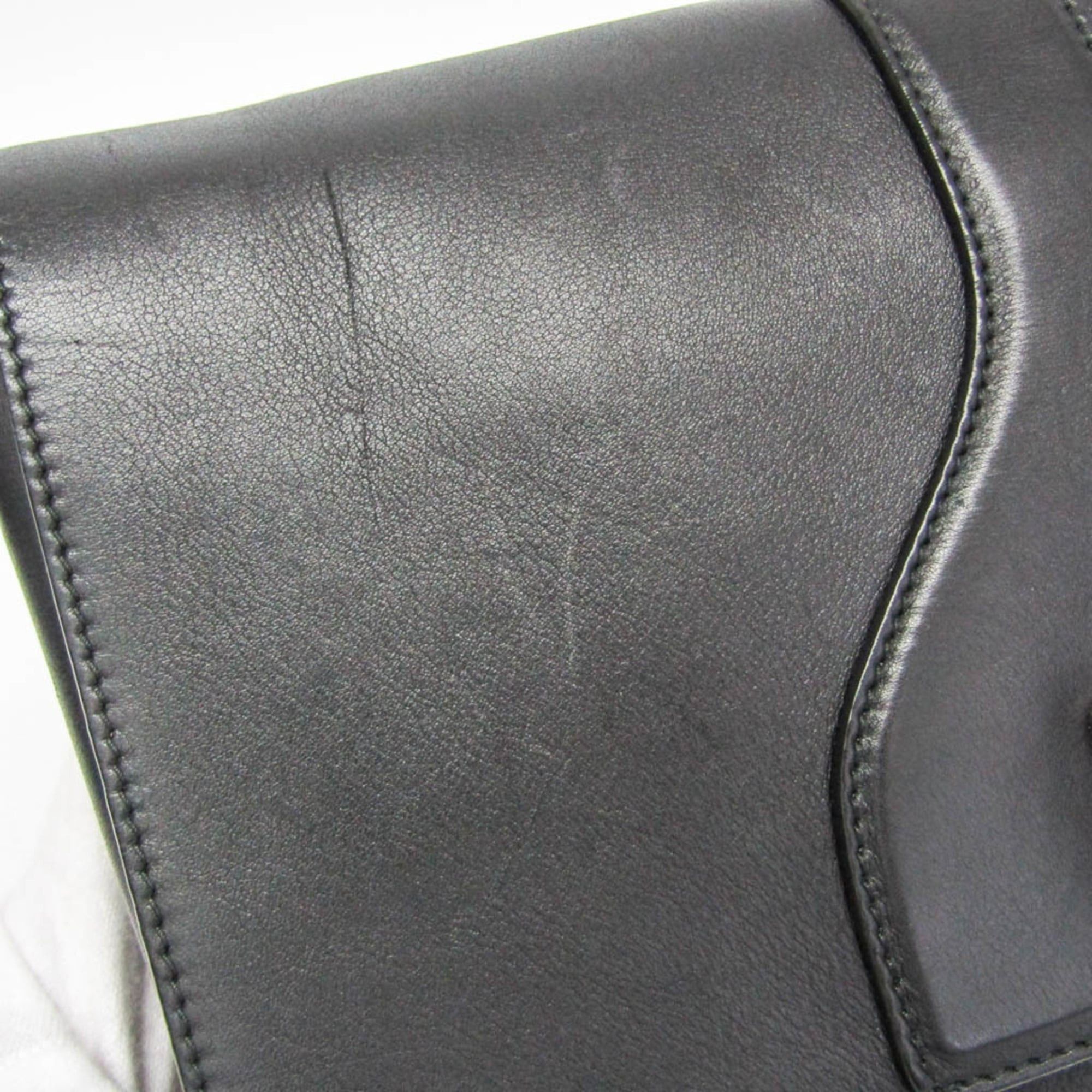 Prada Prada Double Flap Chain Shoulder Bag Women's Leather Shoulder Bag Black Size ONE SIZE - 9 Thumbnail