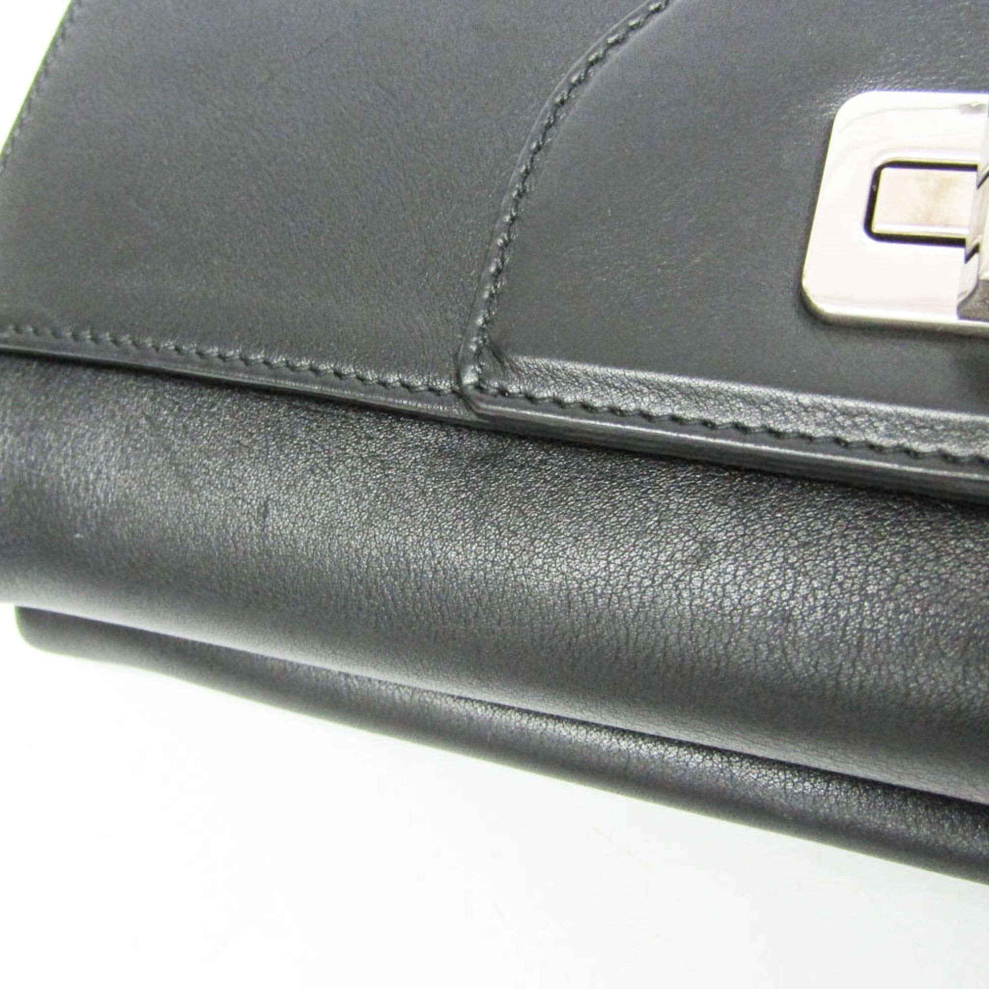 Prada Prada Double Flap Chain Shoulder Bag Women's Leather Shoulder Bag Black Size ONE SIZE - 12 Thumbnail
