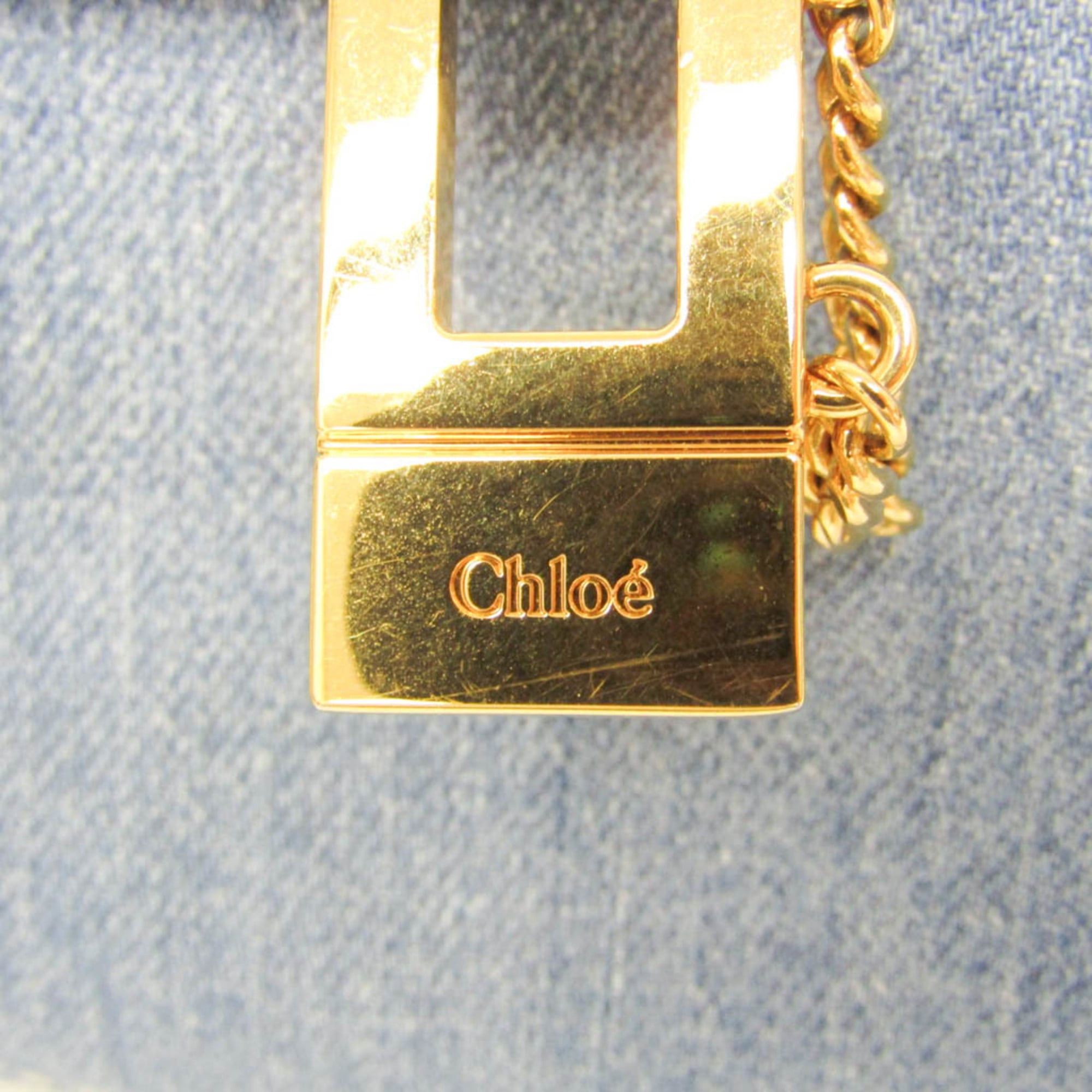 Chloe Chloé Drew Mini Crossbody Backpack CHC21SP100E27664 Women's Denim,Leather Backpack,Shoulder Bag Blue,Red Color Size ONE SIZE - 13 Thumbnail