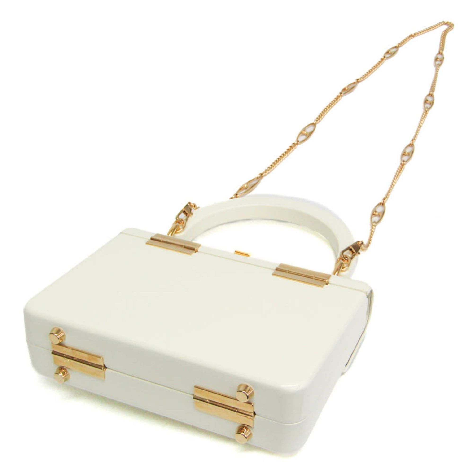 Gucci Gucci Sylvie 1969 Acrylic Mini 589482 Women's Acrylic Handbag,Shoulder Bag White Size ONE SIZE - 3 Thumbnail