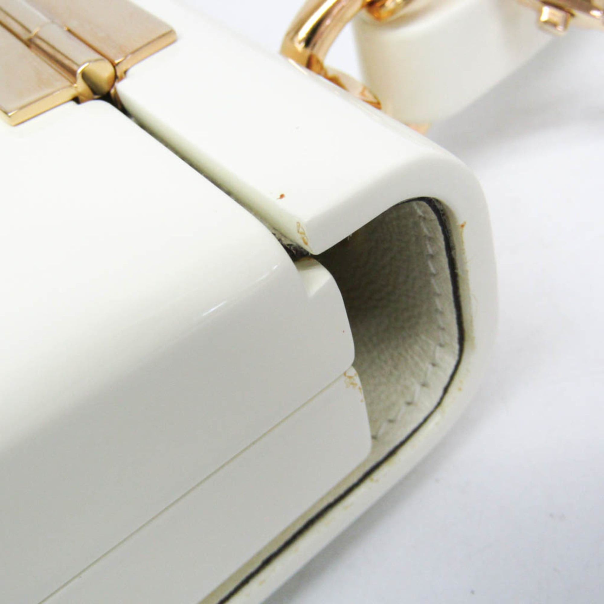 Gucci Gucci Sylvie 1969 Acrylic Mini 589482 Women's Acrylic Handbag,Shoulder Bag White Size ONE SIZE - 6 Thumbnail