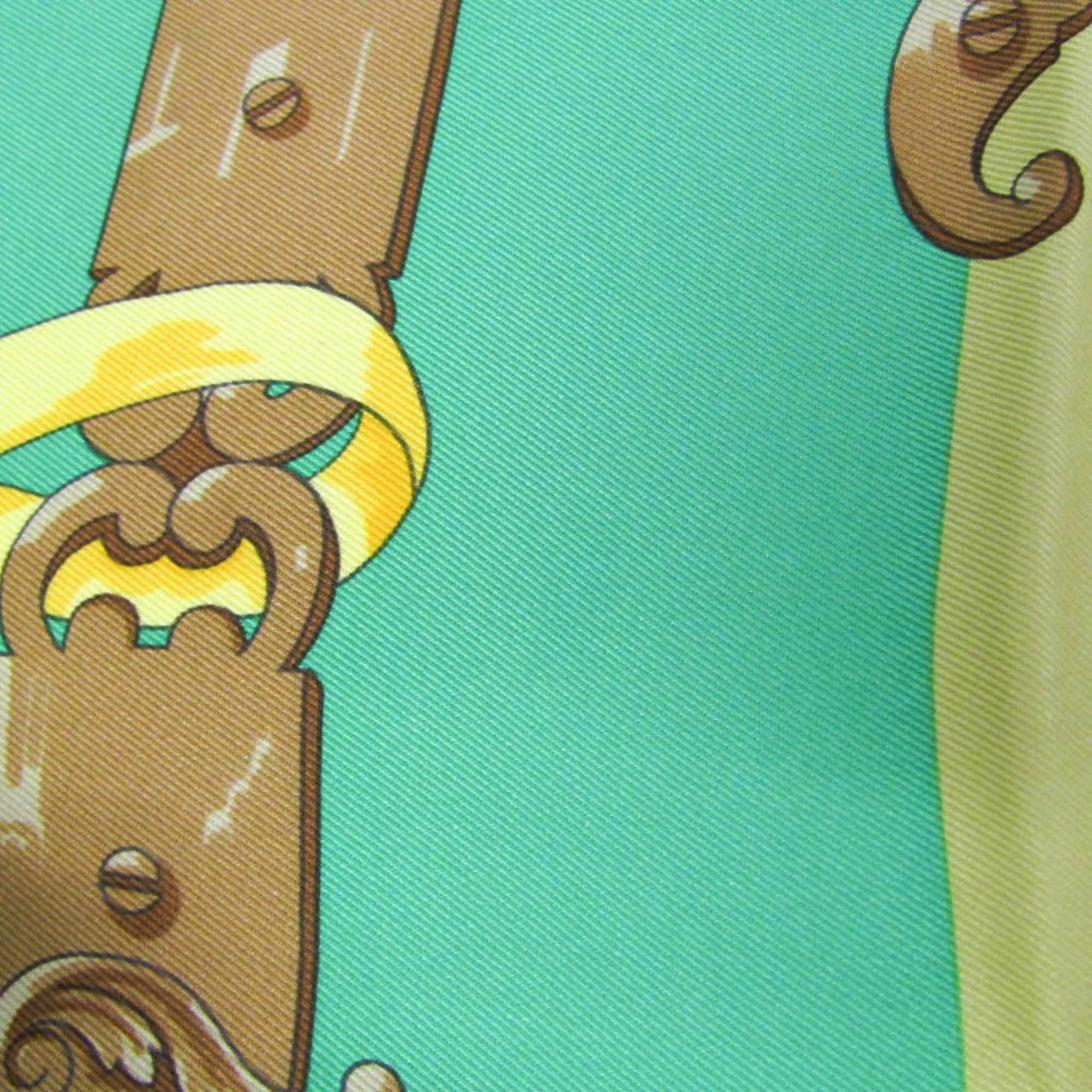 Hermes Hermes Carré 70 FERRONNERIE Women's Silk Scarf Brown,Green,Purple Size ONE SIZE - 10 Thumbnail