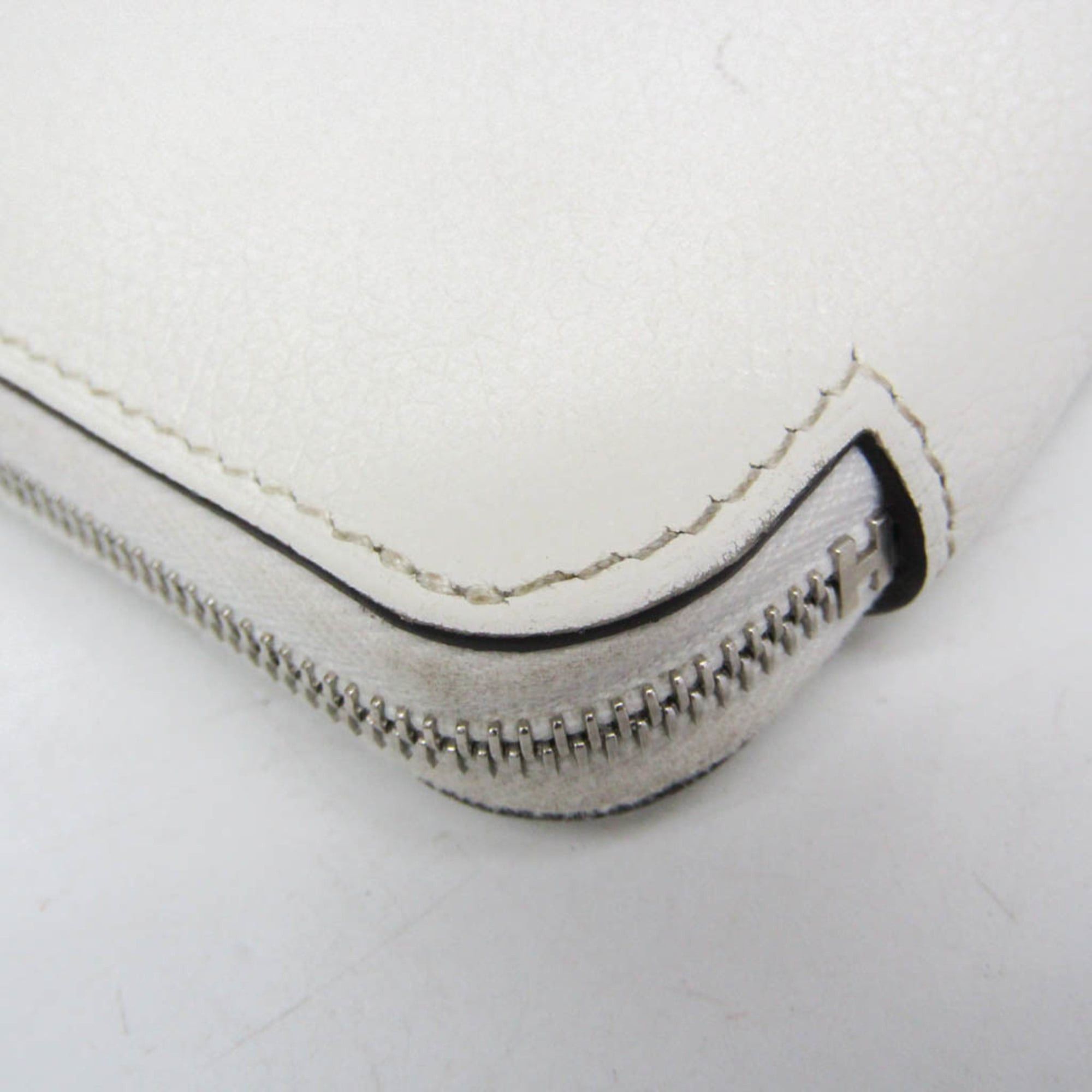 Hermes Hermes Azap Silk In Compact Women's Epsom Leather Coin Purse/coin Case Orange,White Size ONE SIZE - 6 Thumbnail