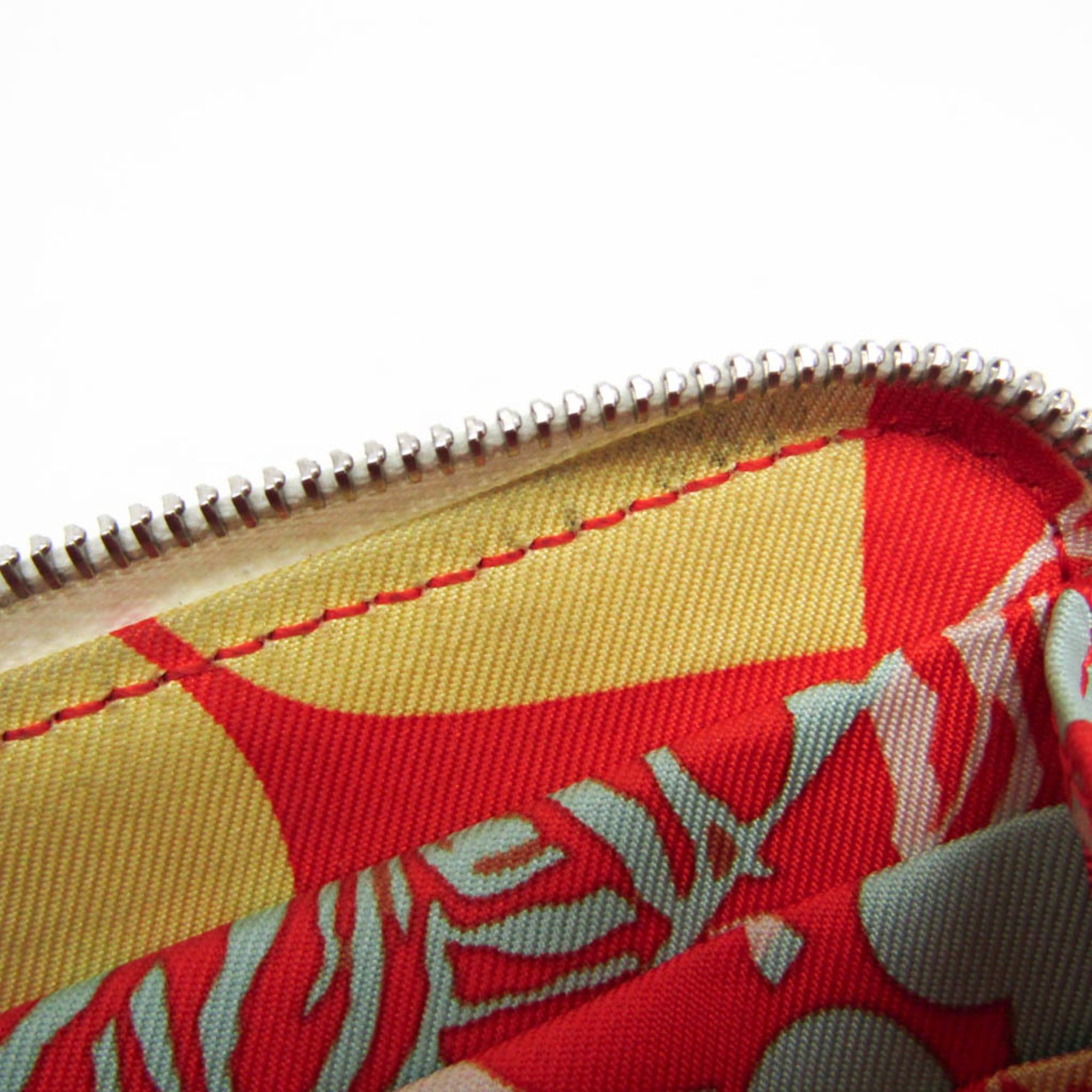 Hermes Hermes Azap Silk In Compact Women's Epsom Leather Coin Purse/coin Case Orange,White Size ONE SIZE - 13 Thumbnail