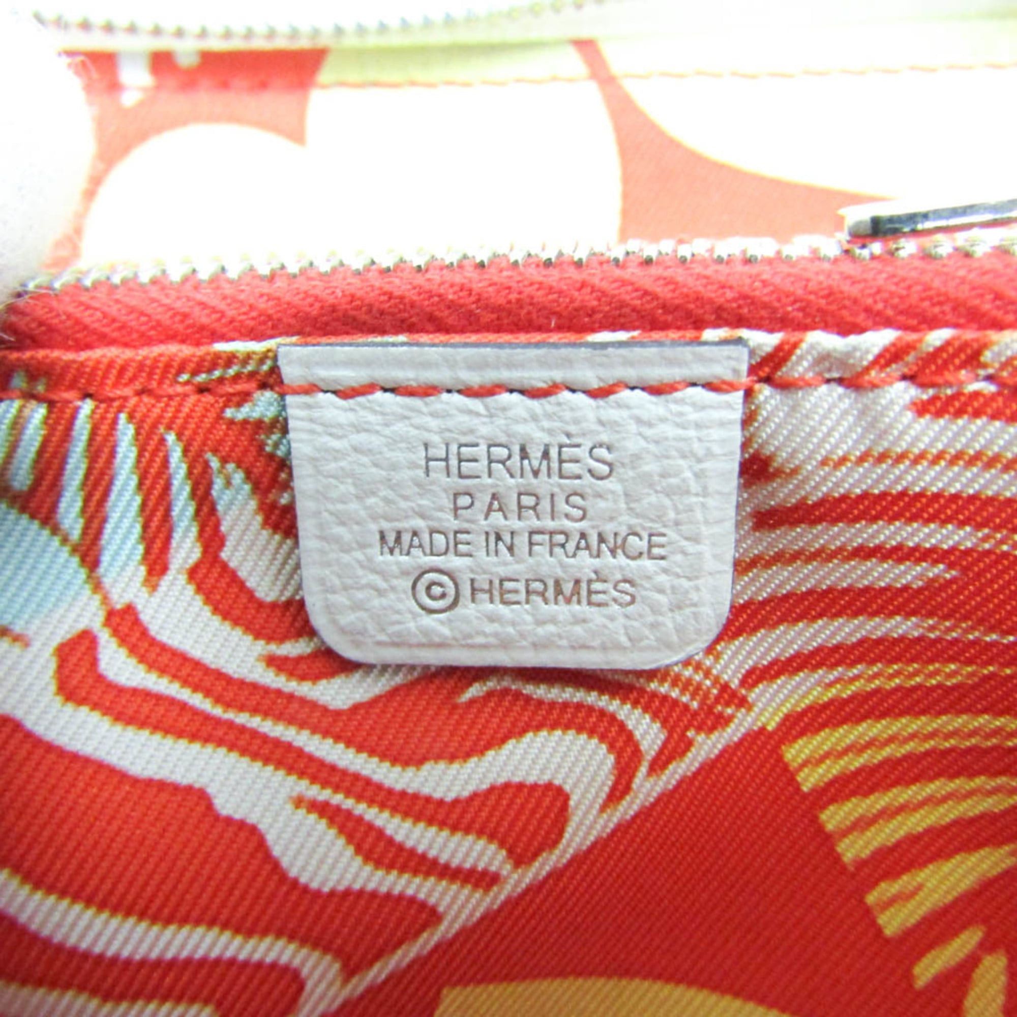 Hermes Hermes Azap Silk In Compact Women's Epsom Leather Coin Purse/coin Case Orange,White Size ONE SIZE - 15 Thumbnail