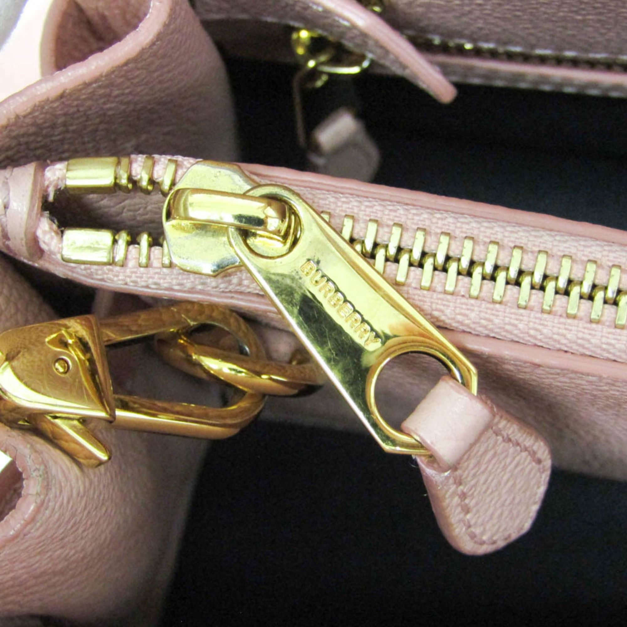 Burberry Burberry Title Bag Women's Leather Handbag,Shoulder Bag Pink Size ONE SIZE - 12 Thumbnail