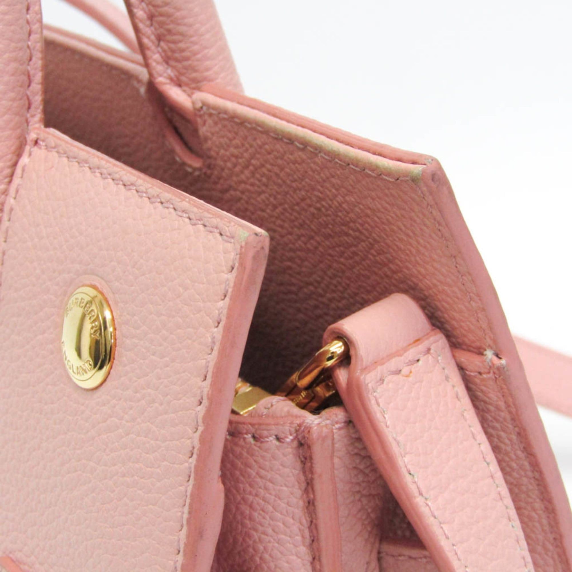 Burberry Burberry Title Bag Women's Leather Handbag,Shoulder Bag Pink Size ONE SIZE - 7 Thumbnail