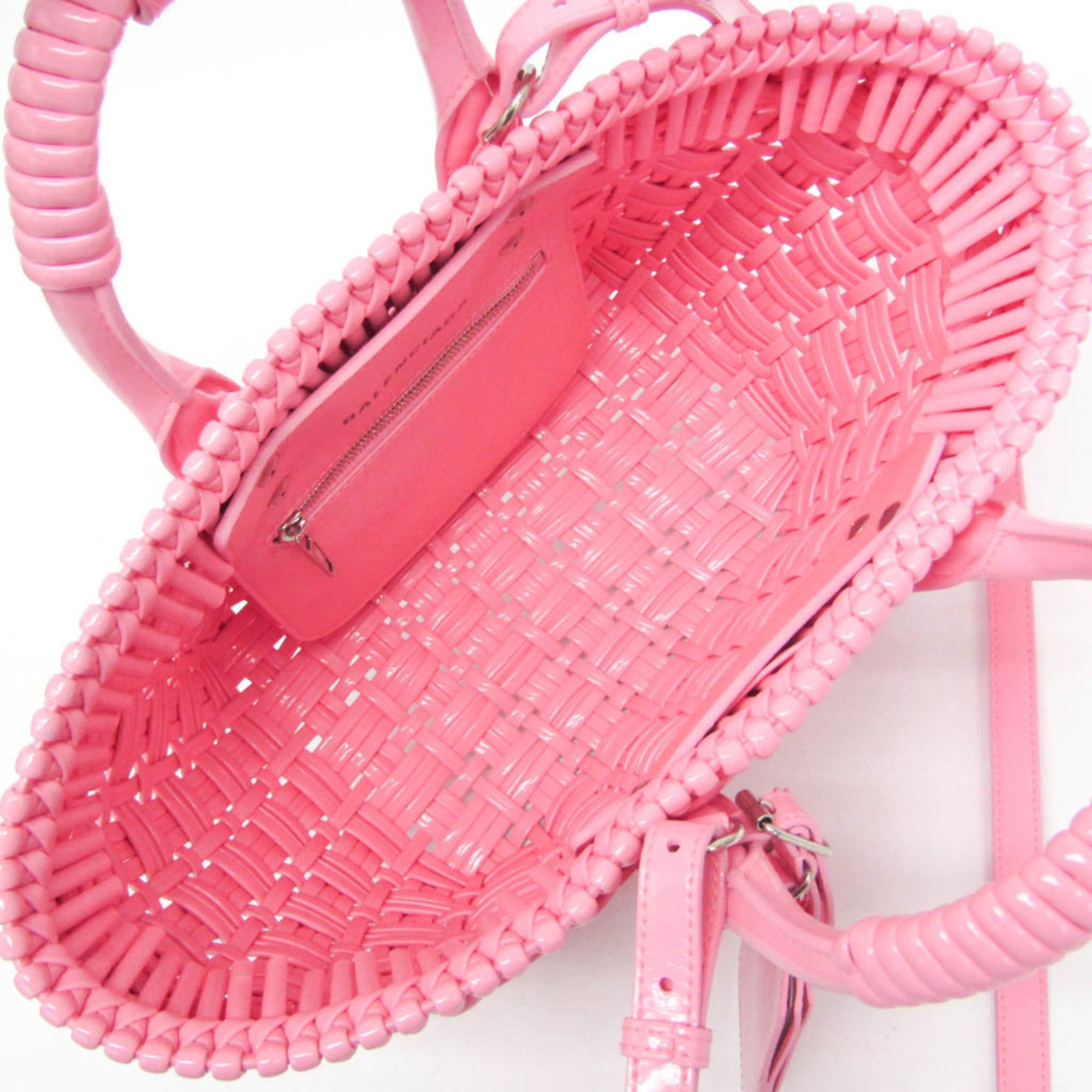 Balenciaga Balenciaga Bistro XS 671342 Women's Leather Handbag,Shoulder Bag Pink Size ONE SIZE - 4 Thumbnail