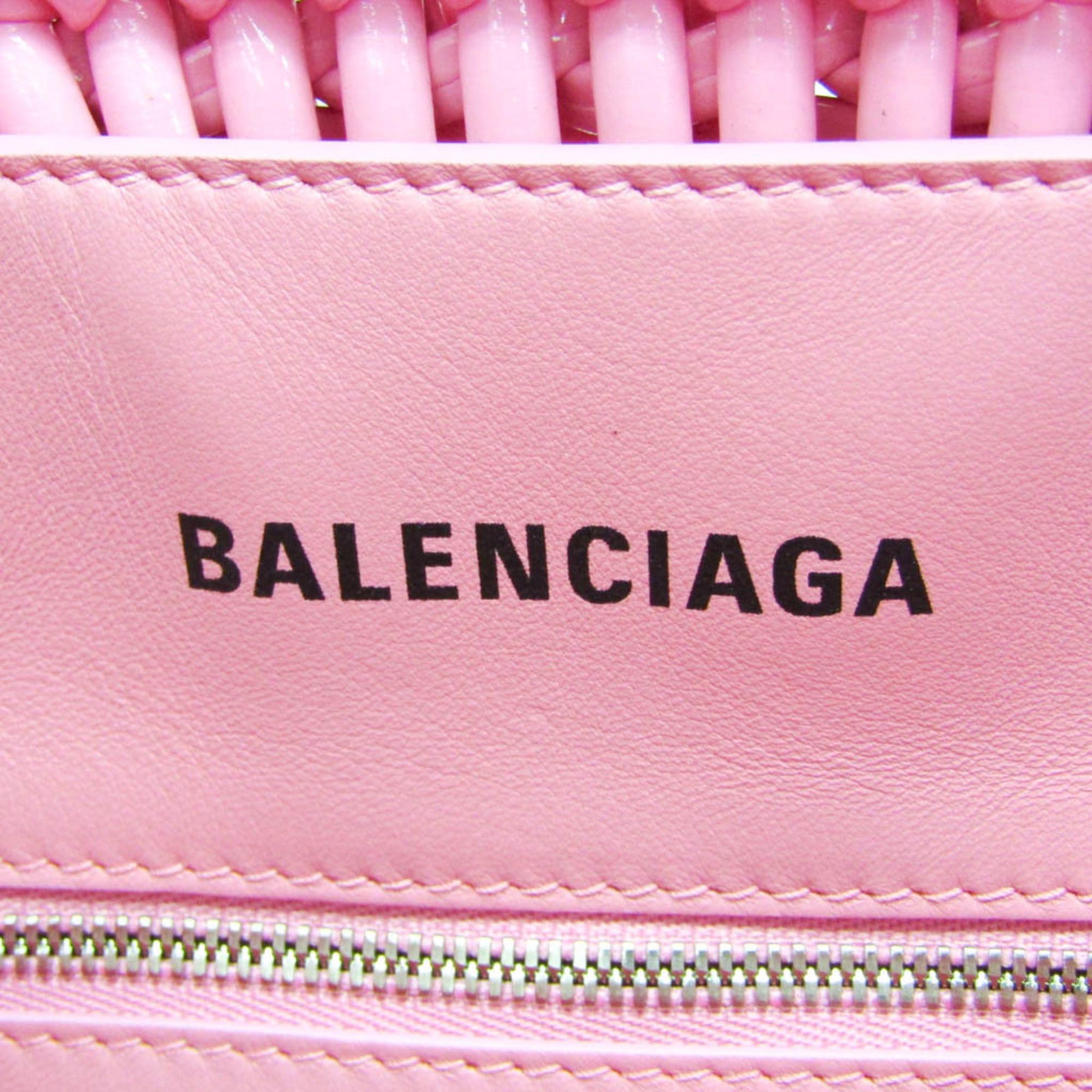 Balenciaga Balenciaga Bistro XS 671342 Women's Leather Handbag,Shoulder Bag Pink Size ONE SIZE - 19 Thumbnail