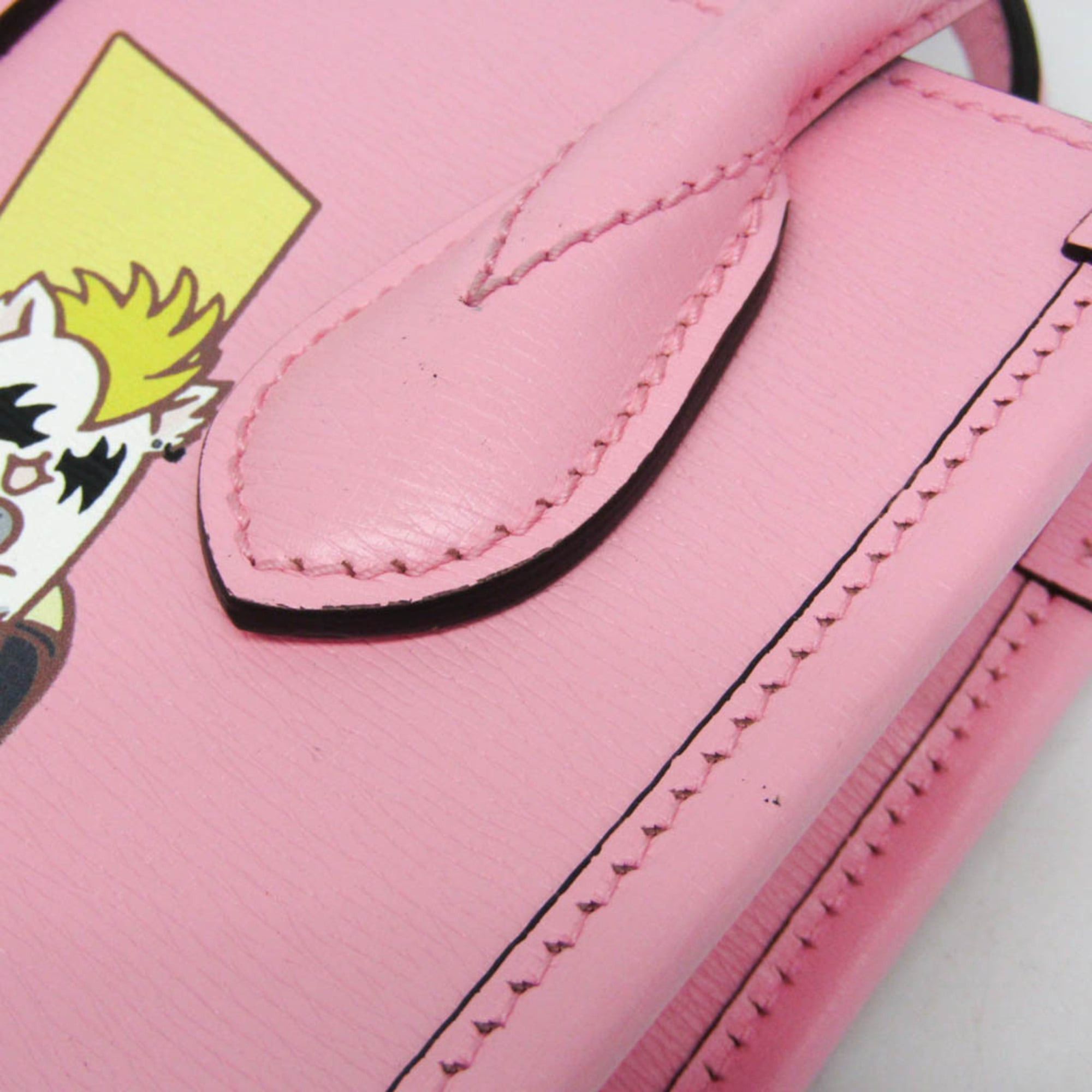 Gucci Gucci X Bananya Metal Bananya 671623 Women's Leather Handbag,Shoulder Bag Pink Size ONE SIZE - 6 Thumbnail