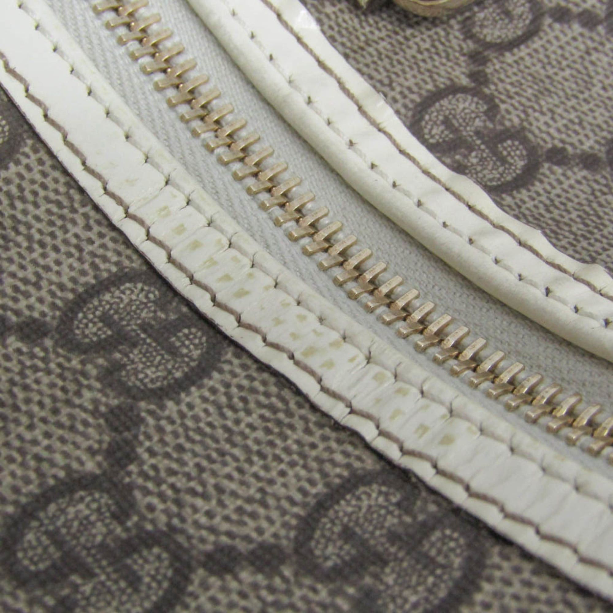 Gucci Gucci 193602 Women's GG Supreme,Leather Boston Bag,Handbag Light Beige,White Size ONE SIZE - 11 Thumbnail