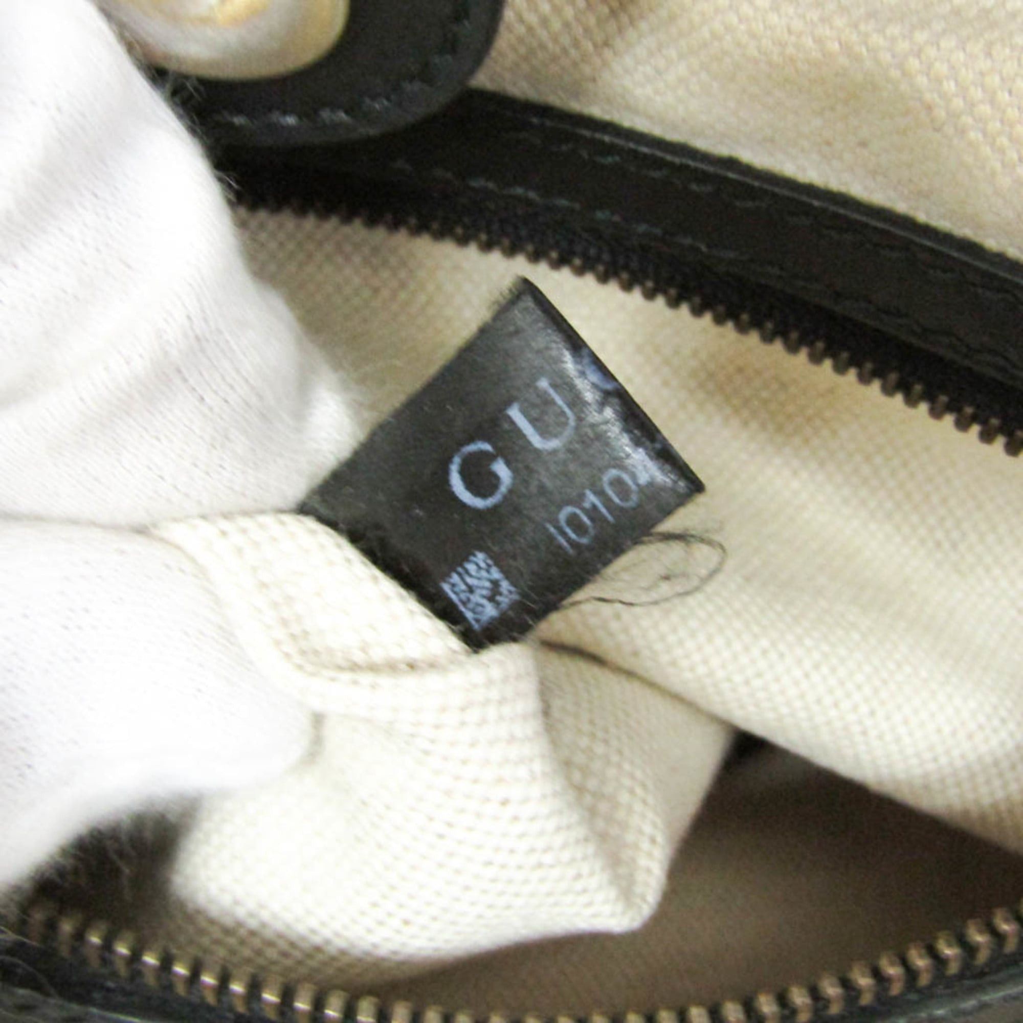 Gucci Gucci Guccissima Interlocking G Scarlet 269953 Women's Leather Handbag,Tote Bag Black Size ONE SIZE - 20 Thumbnail
