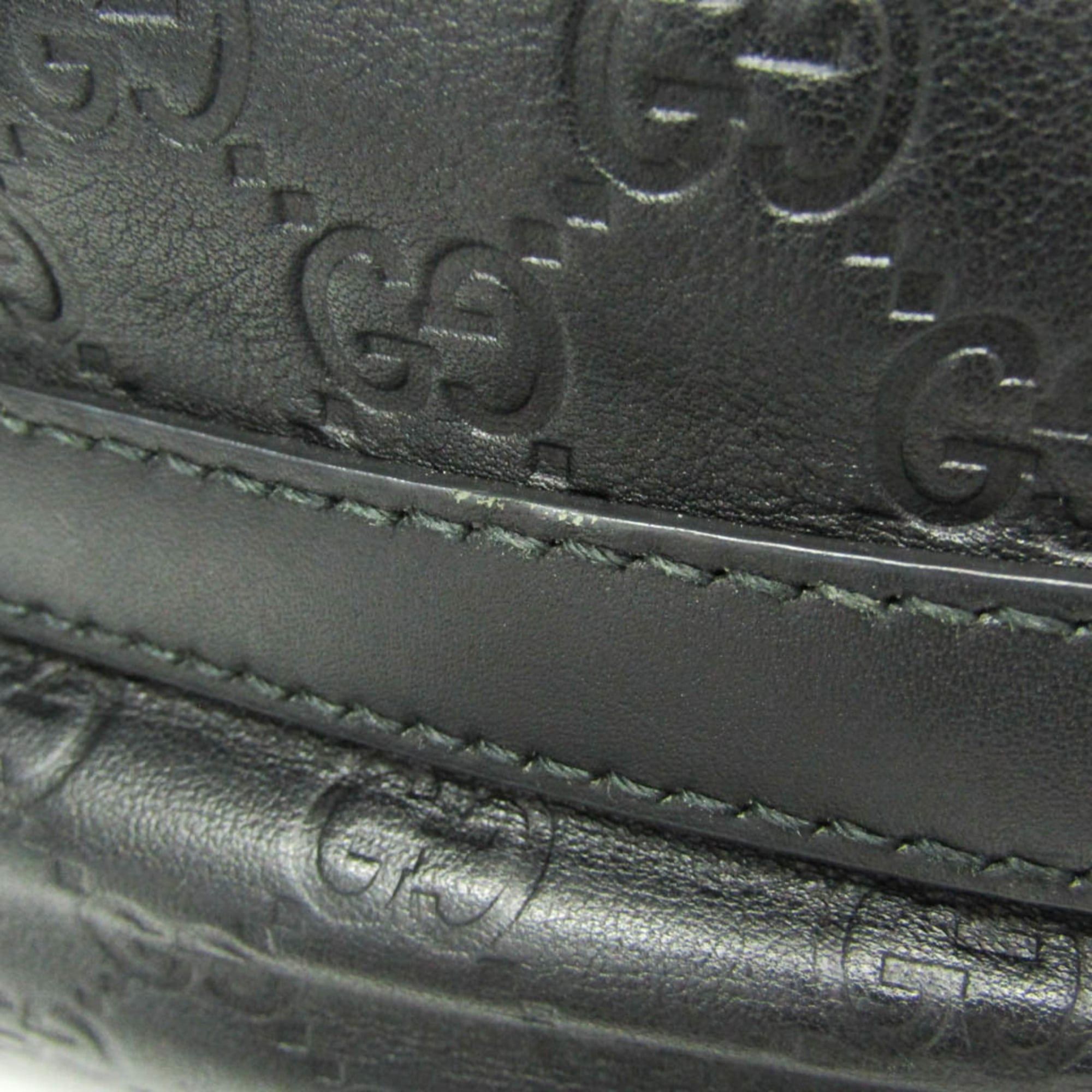 Gucci Gucci Guccissima Interlocking G Scarlet 269953 Women's Leather Handbag,Tote Bag Black Size ONE SIZE - 6 Thumbnail
