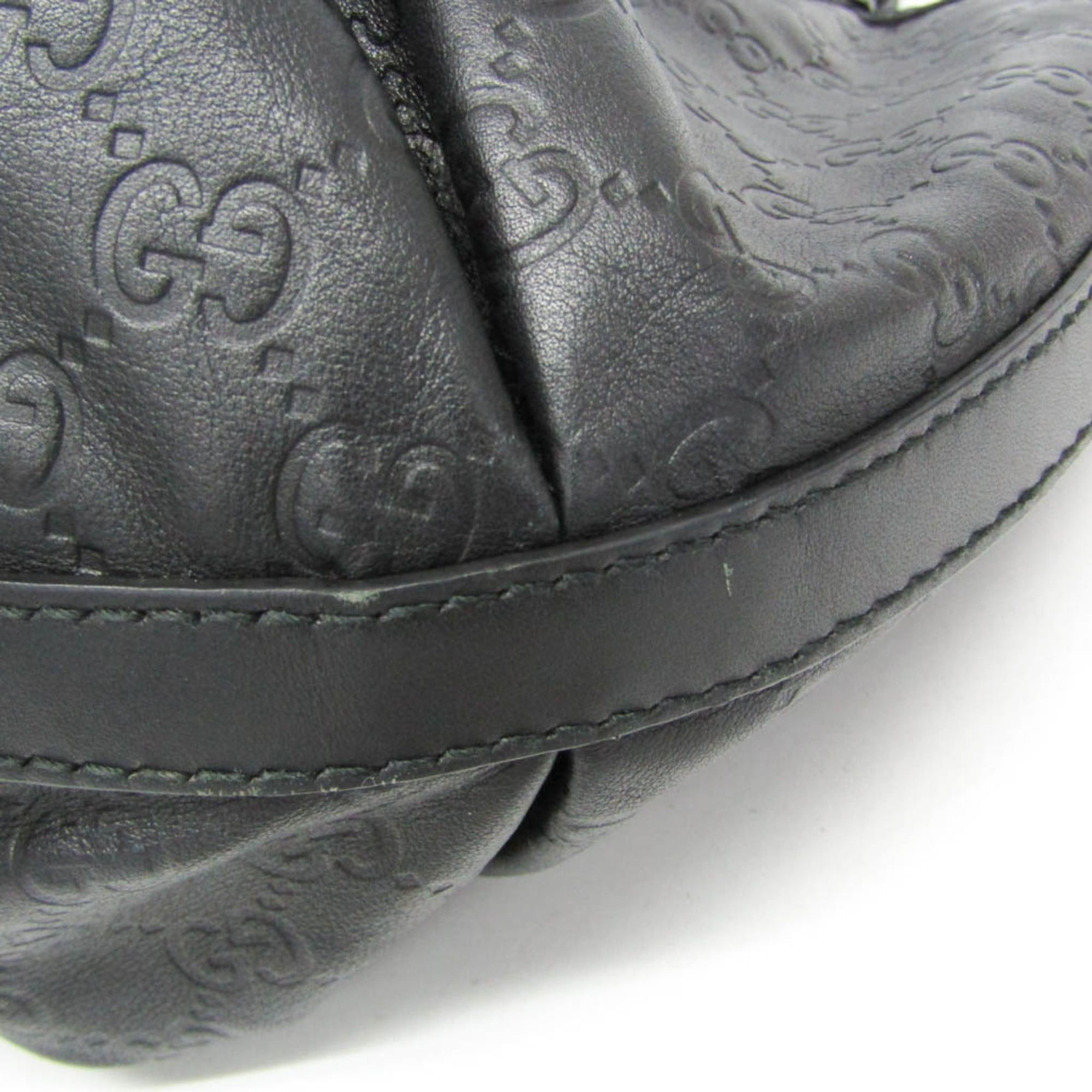 Gucci Gucci Guccissima Interlocking G Scarlet 269953 Women's Leather Handbag,Tote Bag Black Size ONE SIZE - 4 Thumbnail