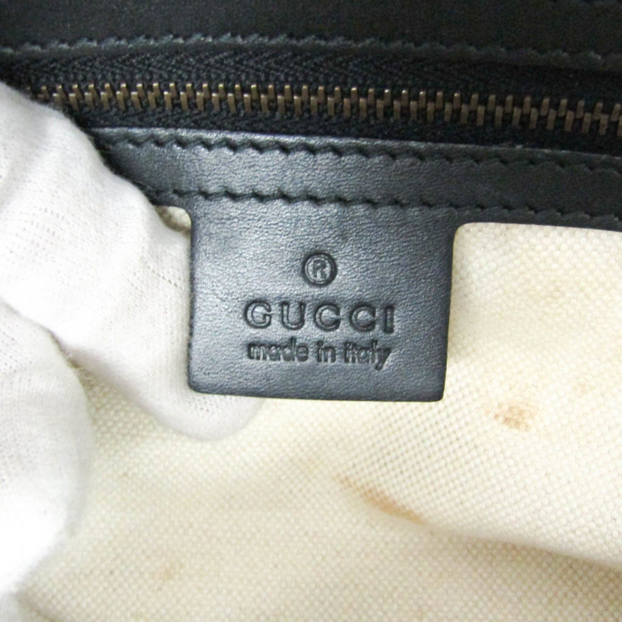 Gucci Gucci Guccissima Interlocking G Scarlet 269953 Women's Leather Handbag,Tote Bag Black Size ONE SIZE - 18 Thumbnail