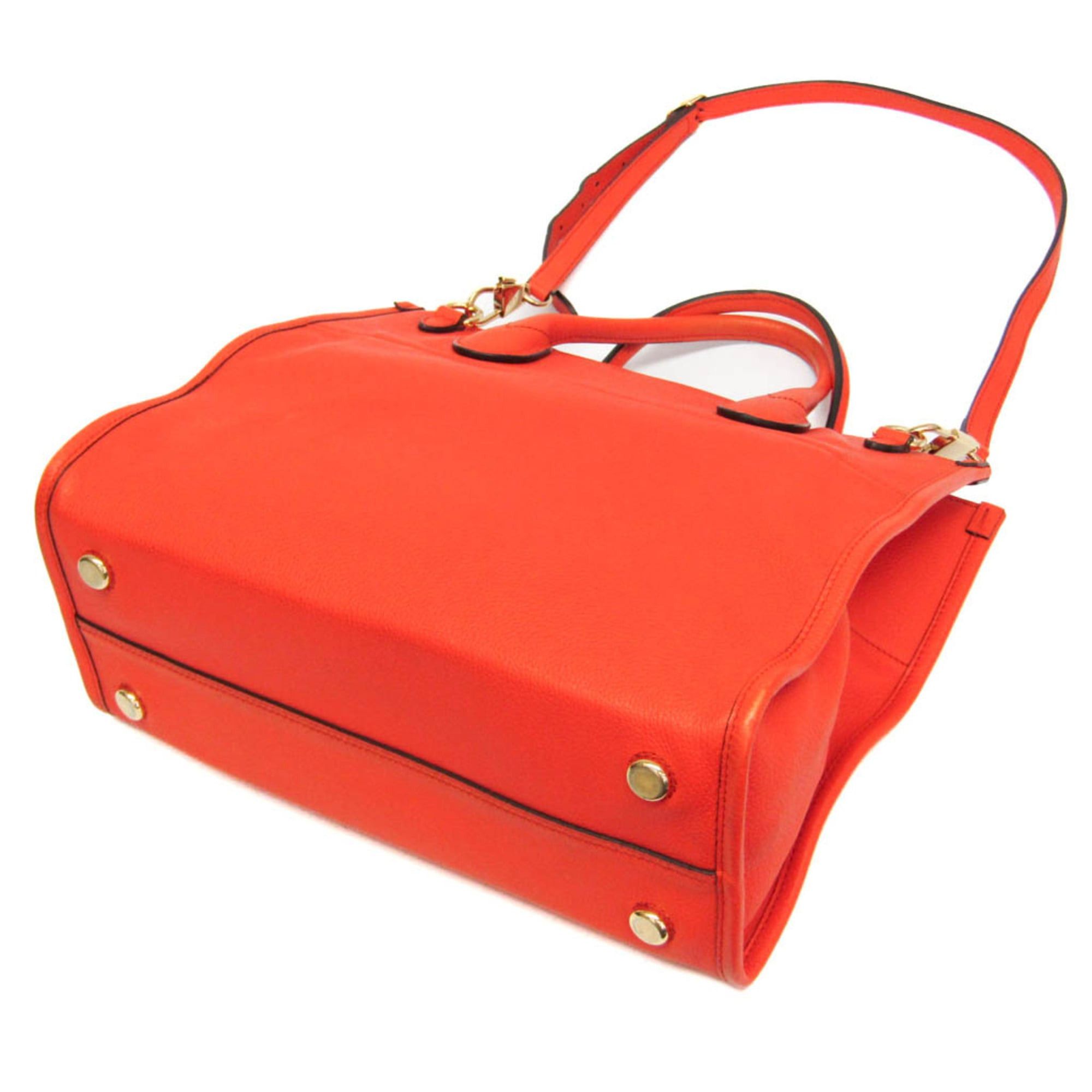 Gucci Gucci Logo Tote 674822 Women's Leather Handbag,Shoulder Bag Orange Size ONE SIZE - 2 Thumbnail