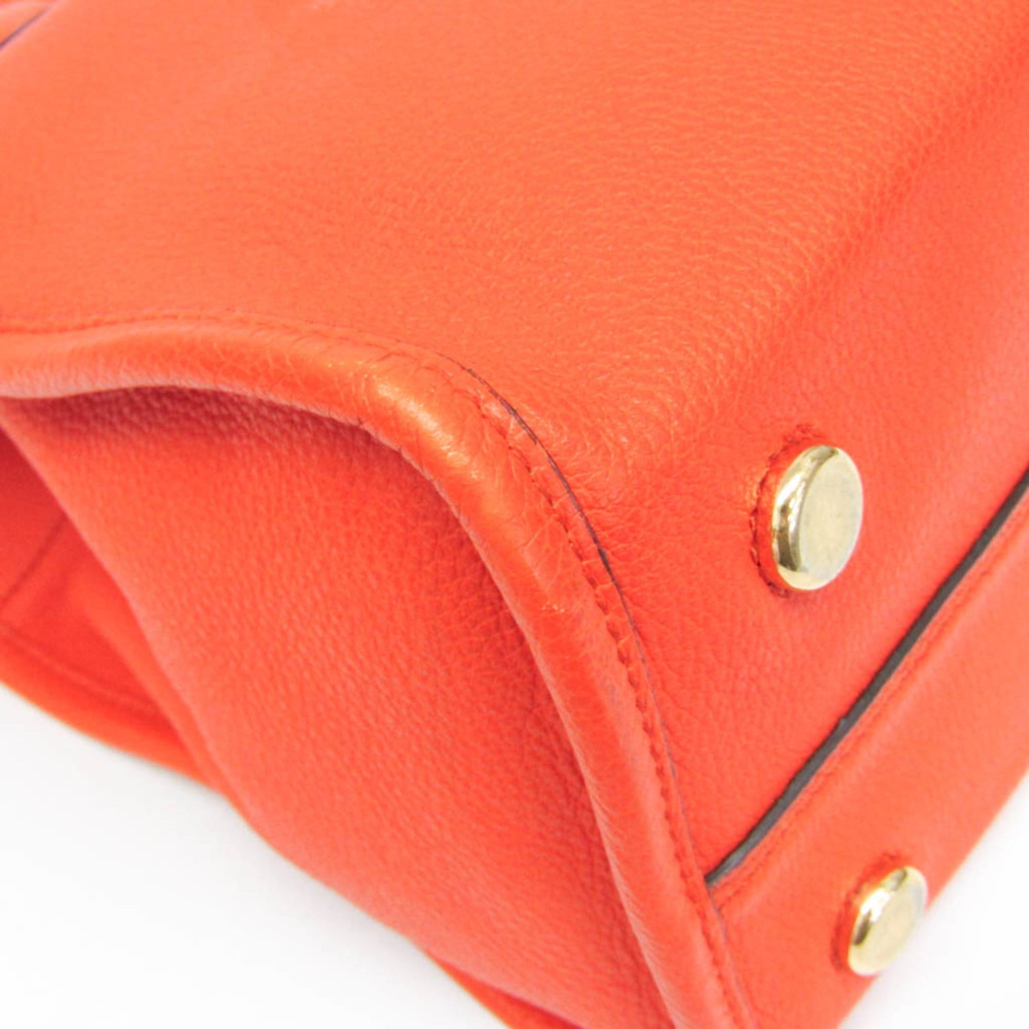 Gucci Gucci Logo Tote 674822 Women's Leather Handbag,Shoulder Bag Orange Size ONE SIZE - 4 Thumbnail