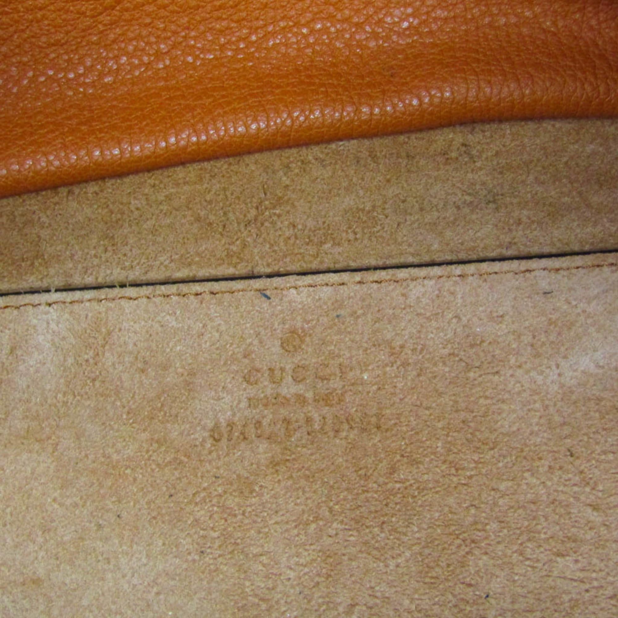 Gucci Gucci Logo Tote 674822 Women's Leather Handbag,Shoulder Bag Orange Size ONE SIZE - 15 Thumbnail