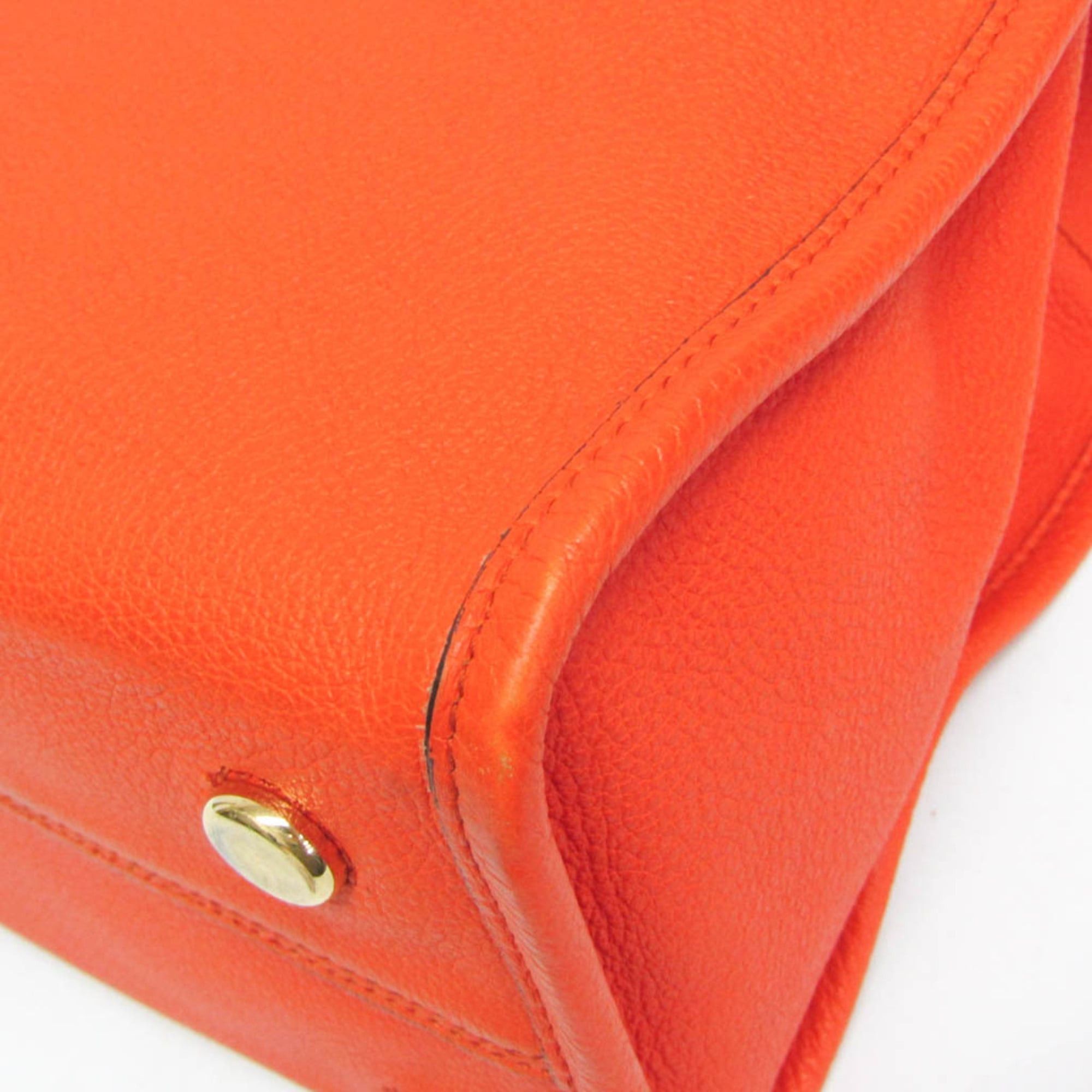Gucci Gucci Logo Tote 674822 Women's Leather Handbag,Shoulder Bag Orange Size ONE SIZE - 5 Thumbnail